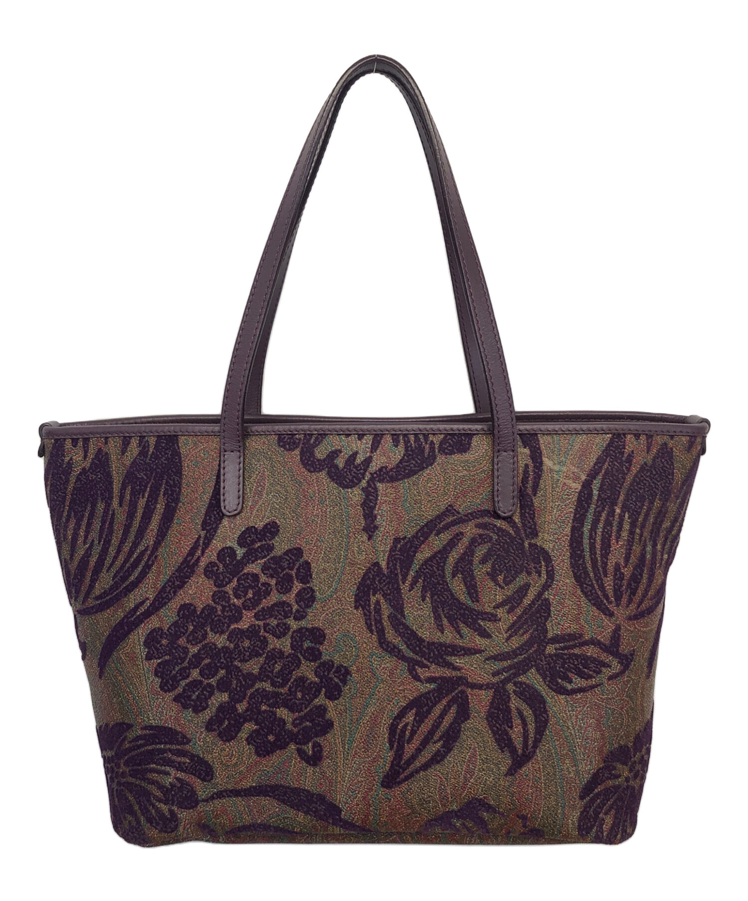 中古・古着通販】ETRO (エトロ) トートバッグ オリーブ×パープル 