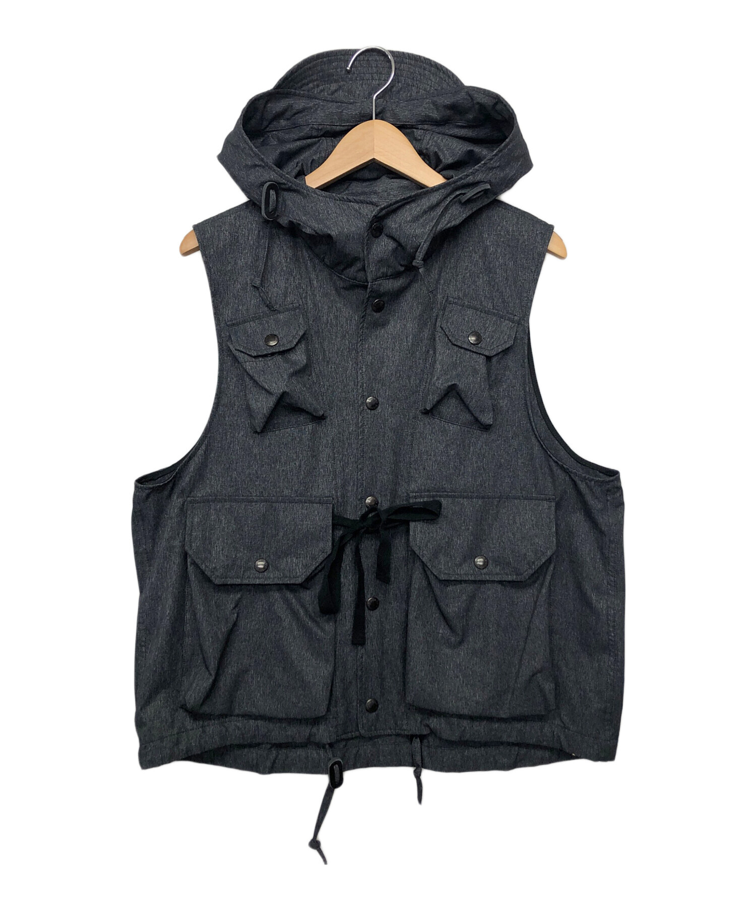 ENGINEERED GARMENTS フード付きベスト M ネイビー Engineered Vest