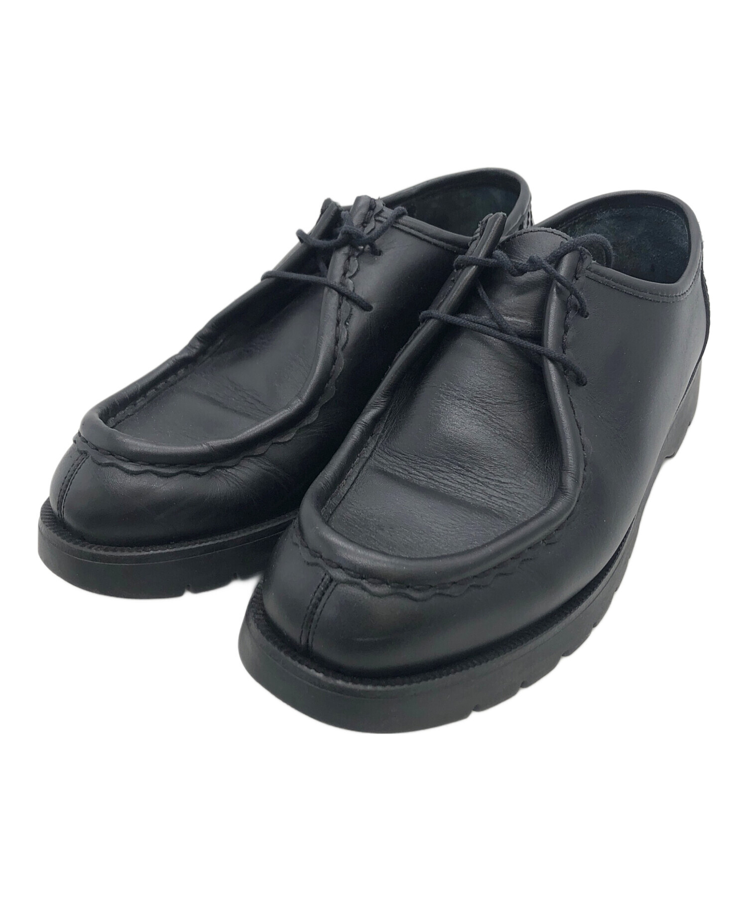 クレマン ハラコ切替 チロリアンレザーシューズ メンズ ブラック 40サイズ クレマン ハラコ切替 チロリアンレザーシューズ メンズ ブラック