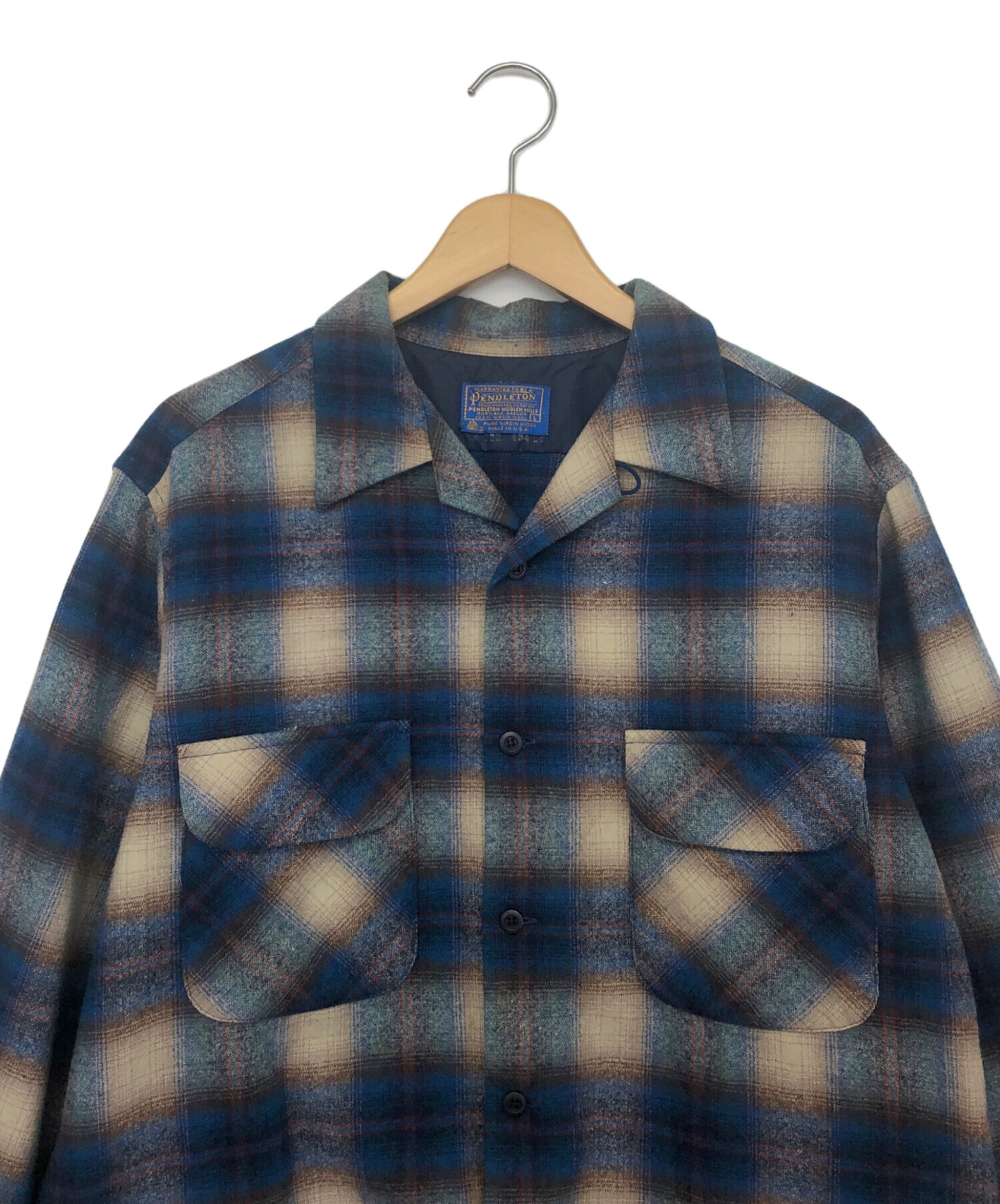 中古・古着通販】PENDLETON (ペンドルトン) 70sウールシャツ ブルー