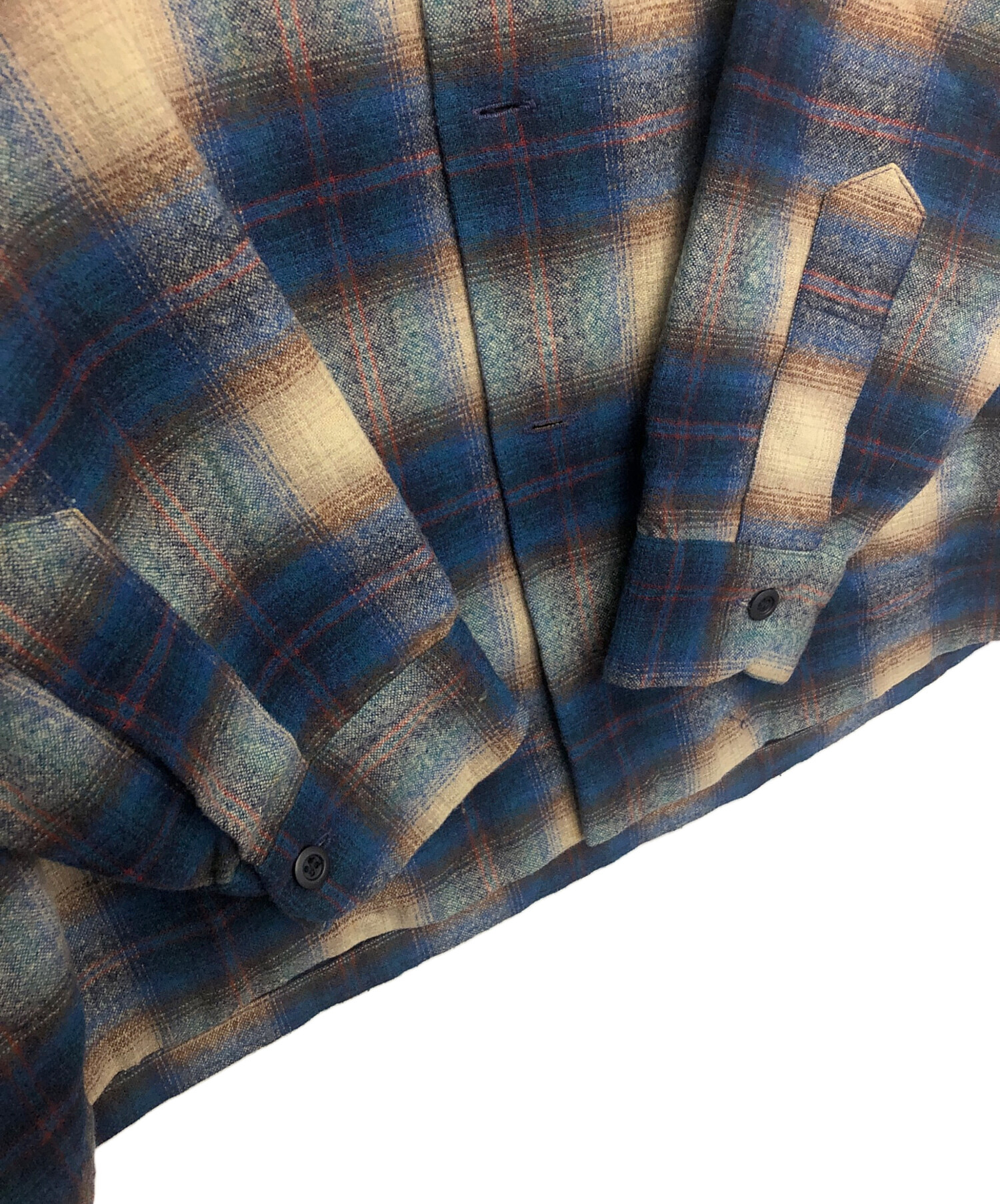 中古・古着通販】PENDLETON (ペンドルトン) 70sウールシャツ ブルー
