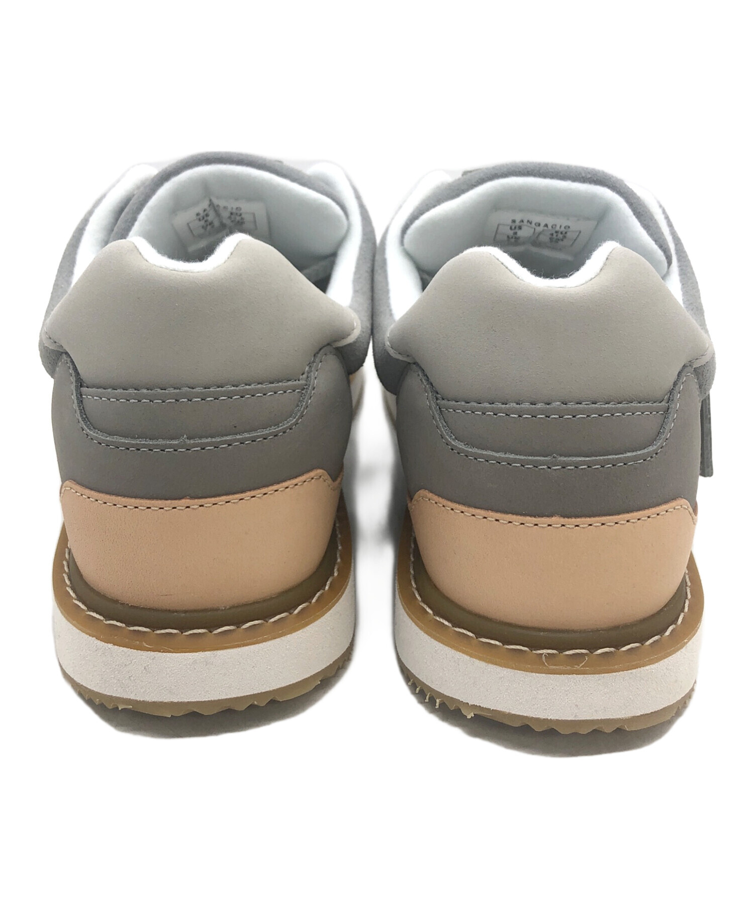 新品未使用 via SANGACIO サンガッチョ にゅ～ずCREPE26.5㎝ 新品同様 sangacio サンガッチョ にゅ〜ず CREPE GRAY レザー