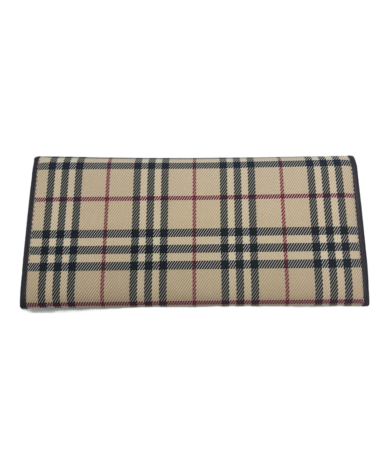 中古・古着通販】BURBERRY (バーバリー) ノバチェック 長財布 ブラウン 