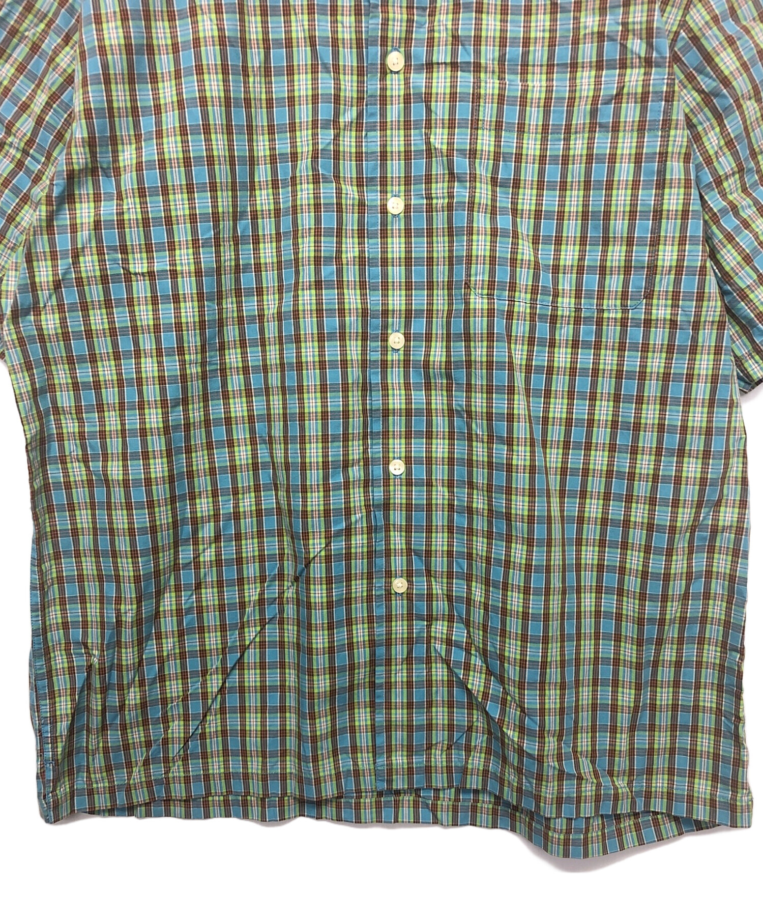 中古・古着通販】GAP (ギャップ) 半袖チェックシャツ マルチカラー 