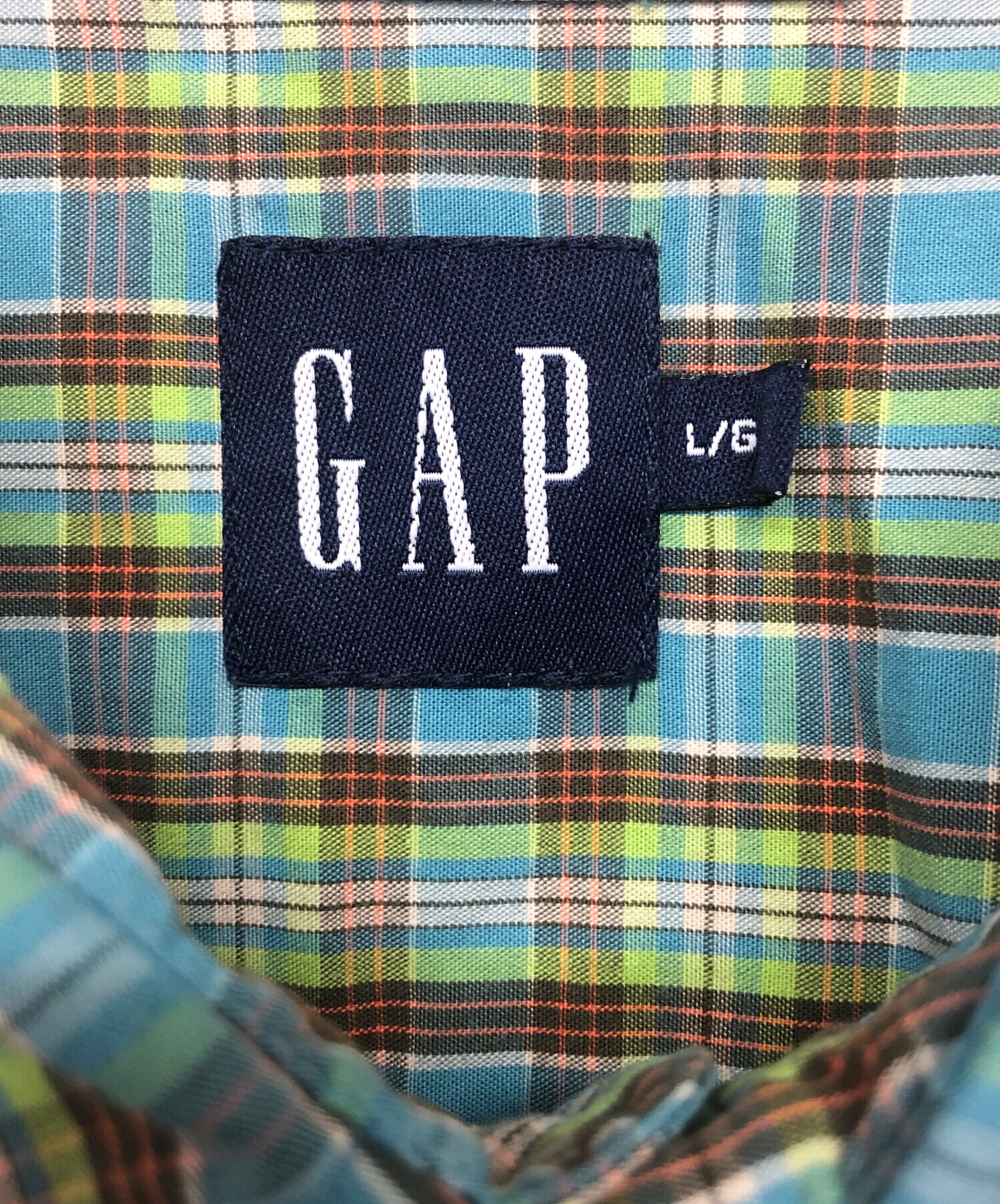 中古・古着通販】GAP (ギャップ) 半袖チェックシャツ マルチカラー 