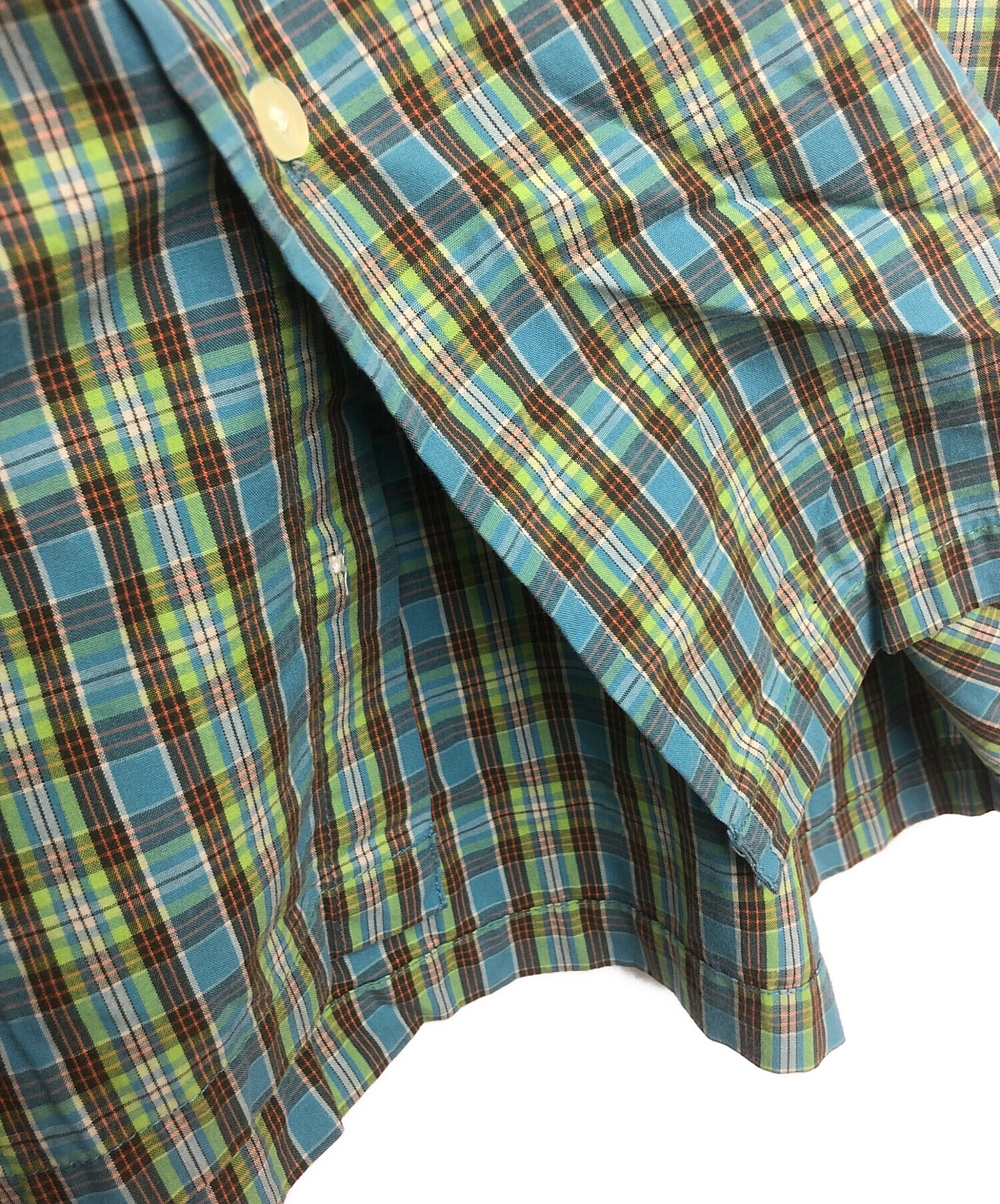 中古・古着通販】GAP (ギャップ) 半袖チェックシャツ マルチカラー 