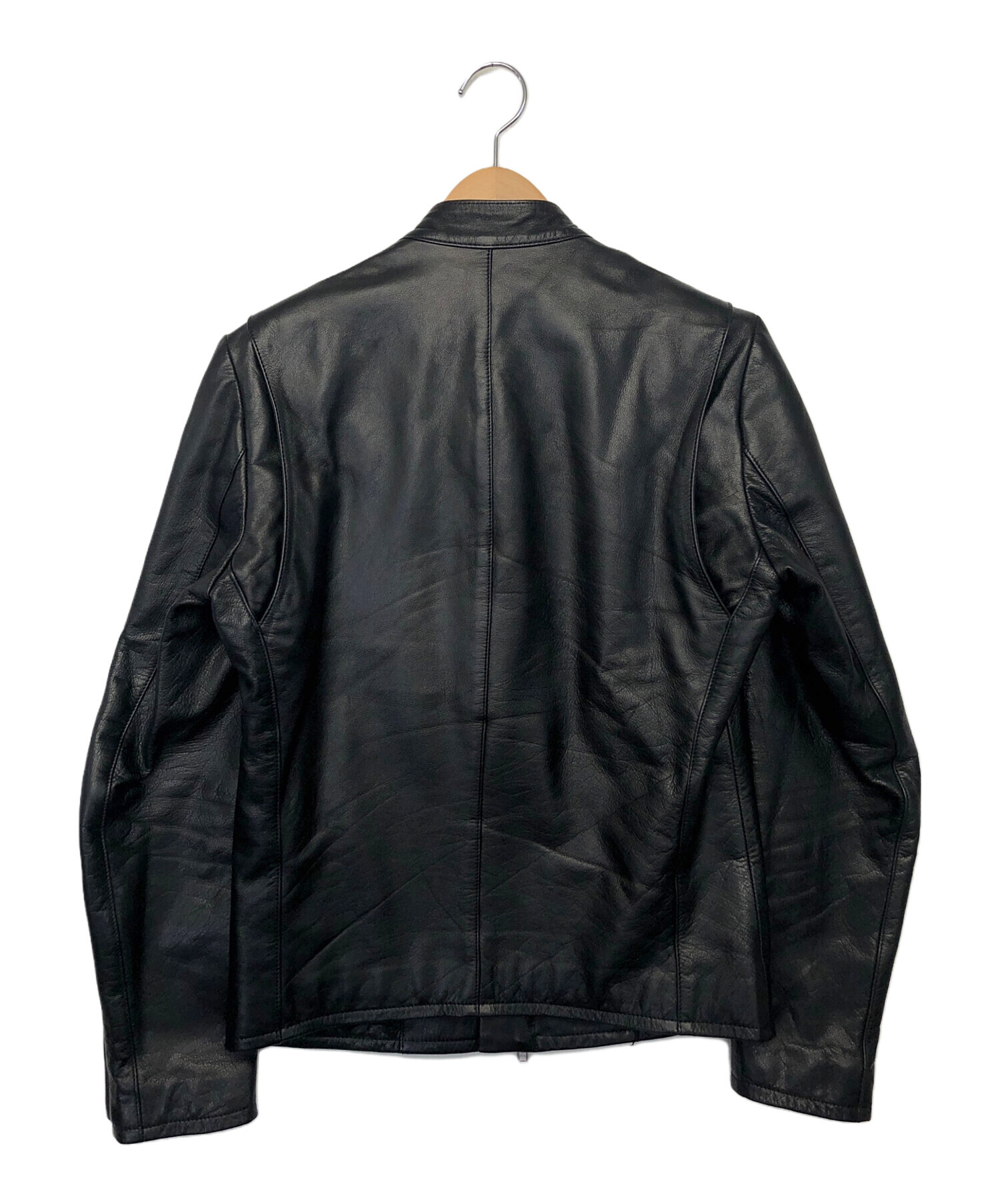 LITHIUM HOMME リチウムオム A-2 リブ レザージャケット 44