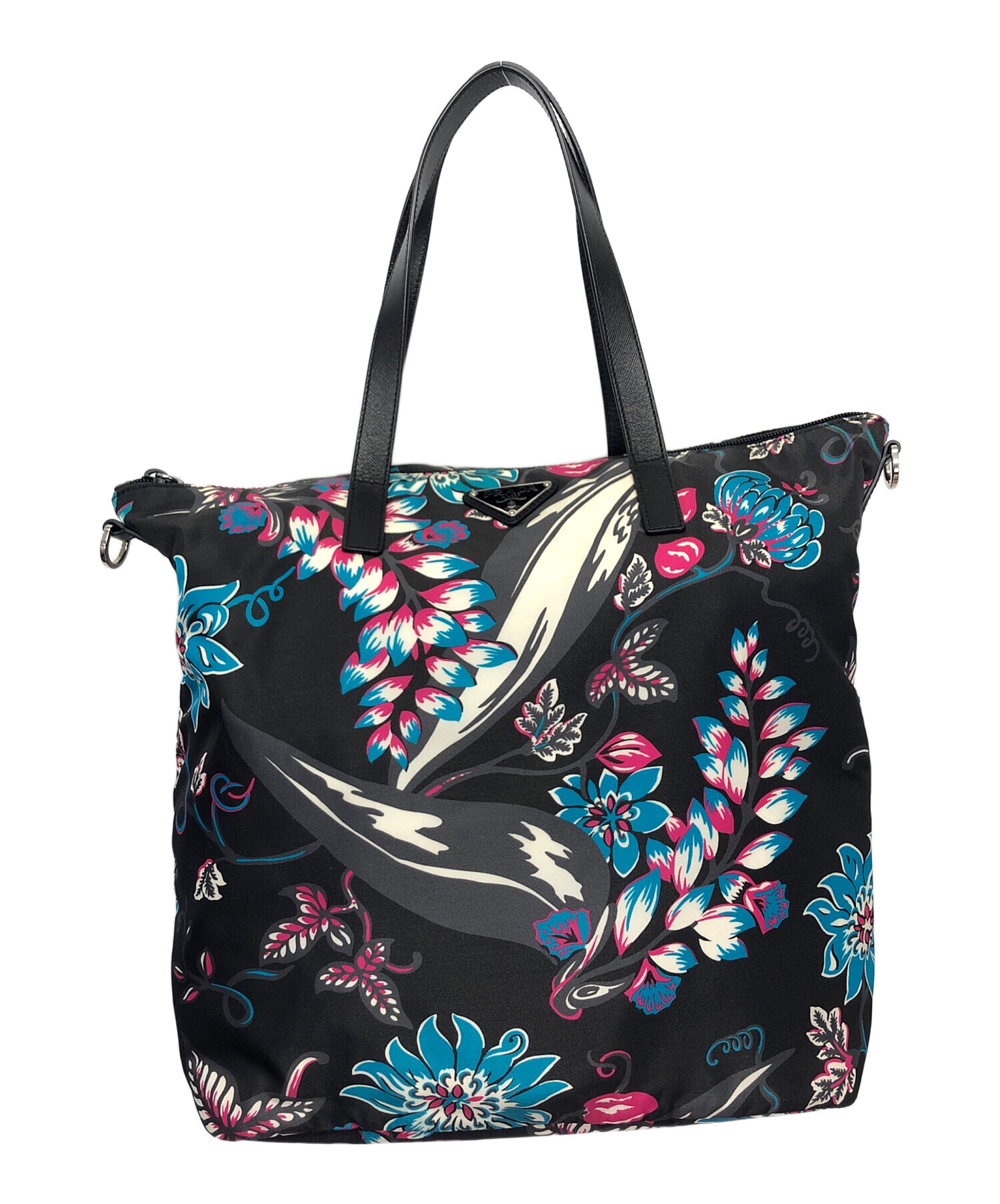 PRADA プラダ 2way ハンドバッグ トートバッグ ブラック レザー 