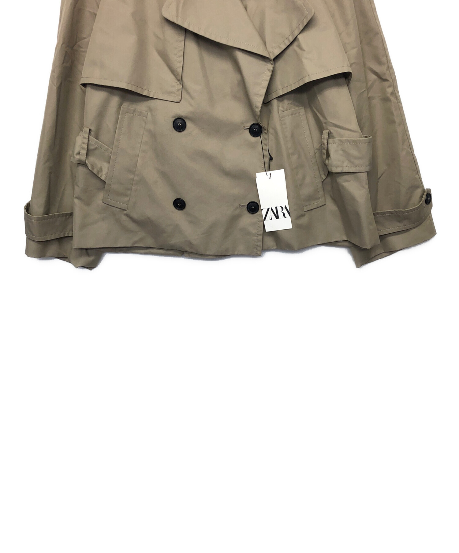中古・古着通販】ZARA (ザラ) ショートコート ベージュ サイズ:XS-S
