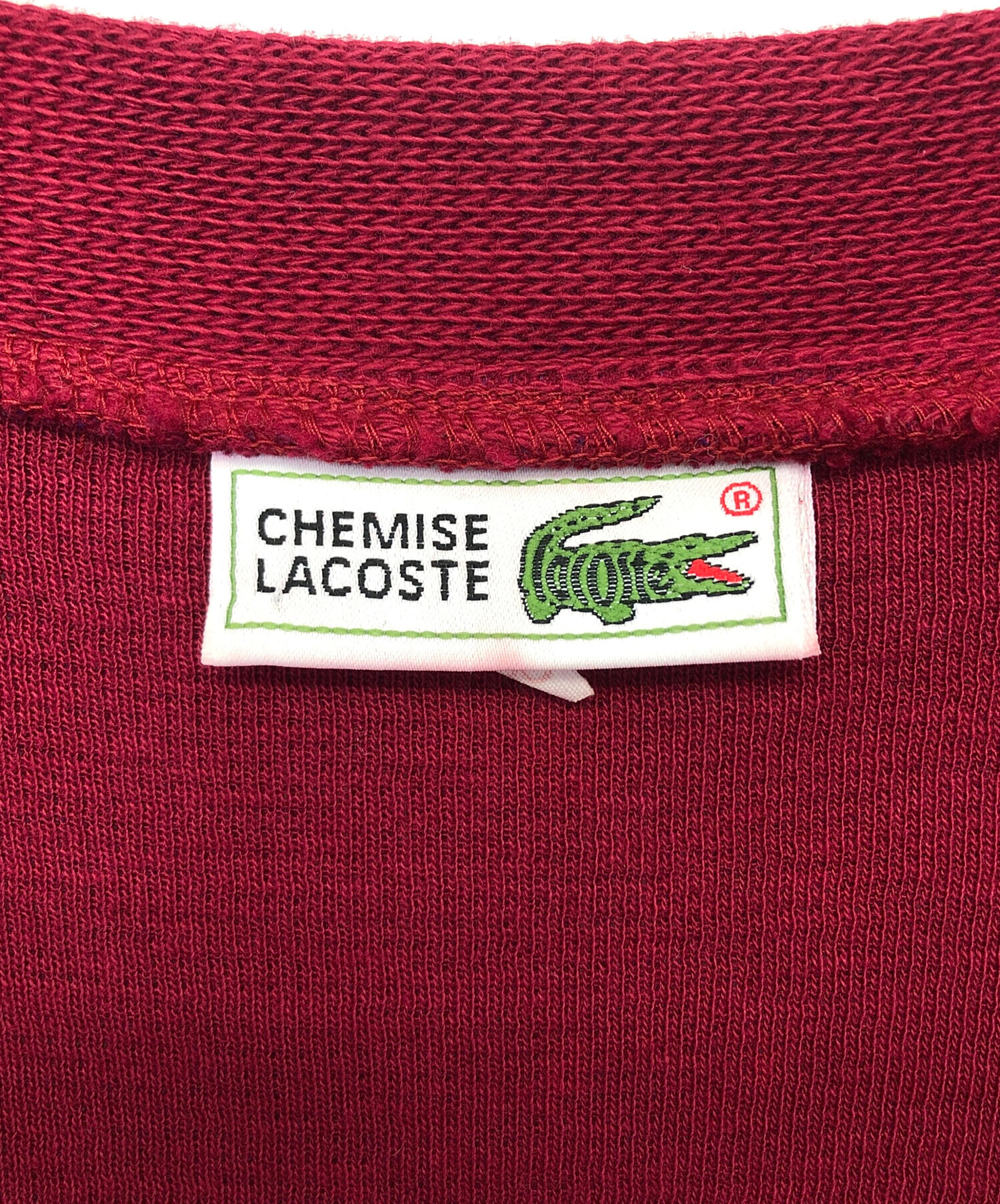 中古・古着通販】LACOSTE (ラコステ) 70s 厚手カーディガン レッド