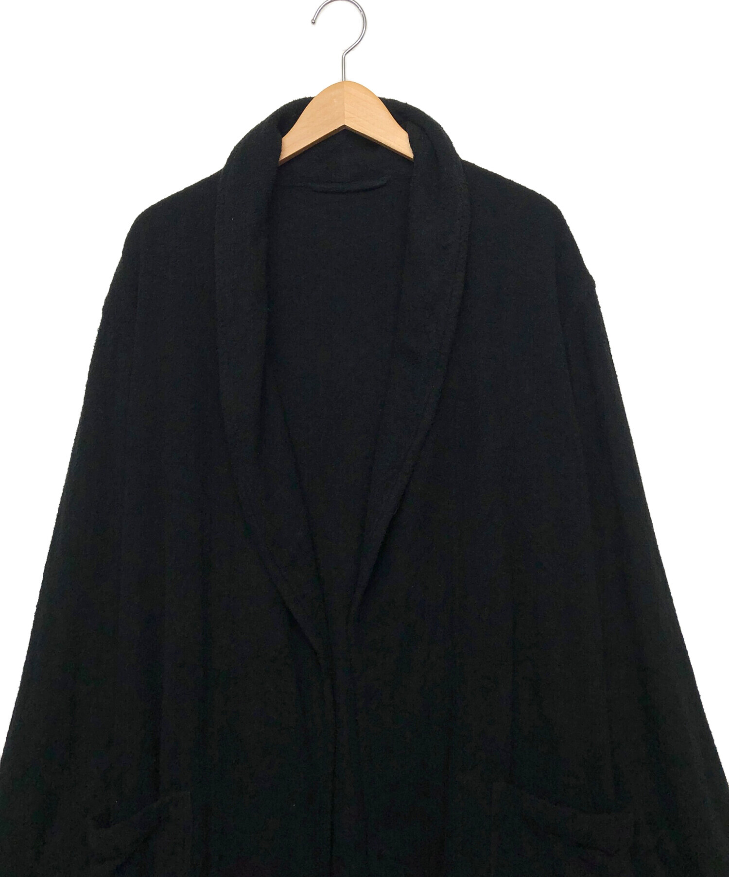 COMOLI コモリ ブーツ 27cm 黒 【古着】【中古】【送料無料】 中古・古着通販】COMOLI (コモリ) SILK PILE ROBE COAT ブラック