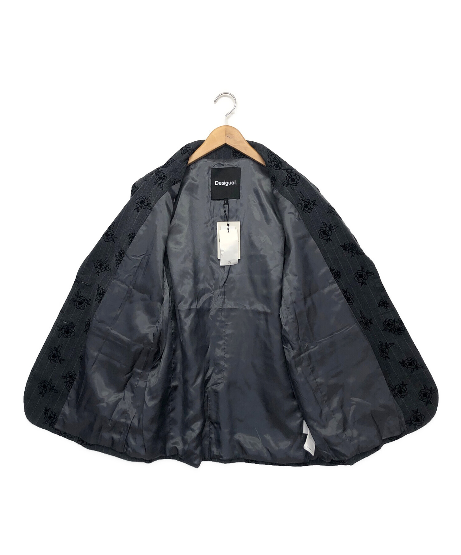 中古・古着通販】Desigual (デシグアル) テーラードジャケット グレー