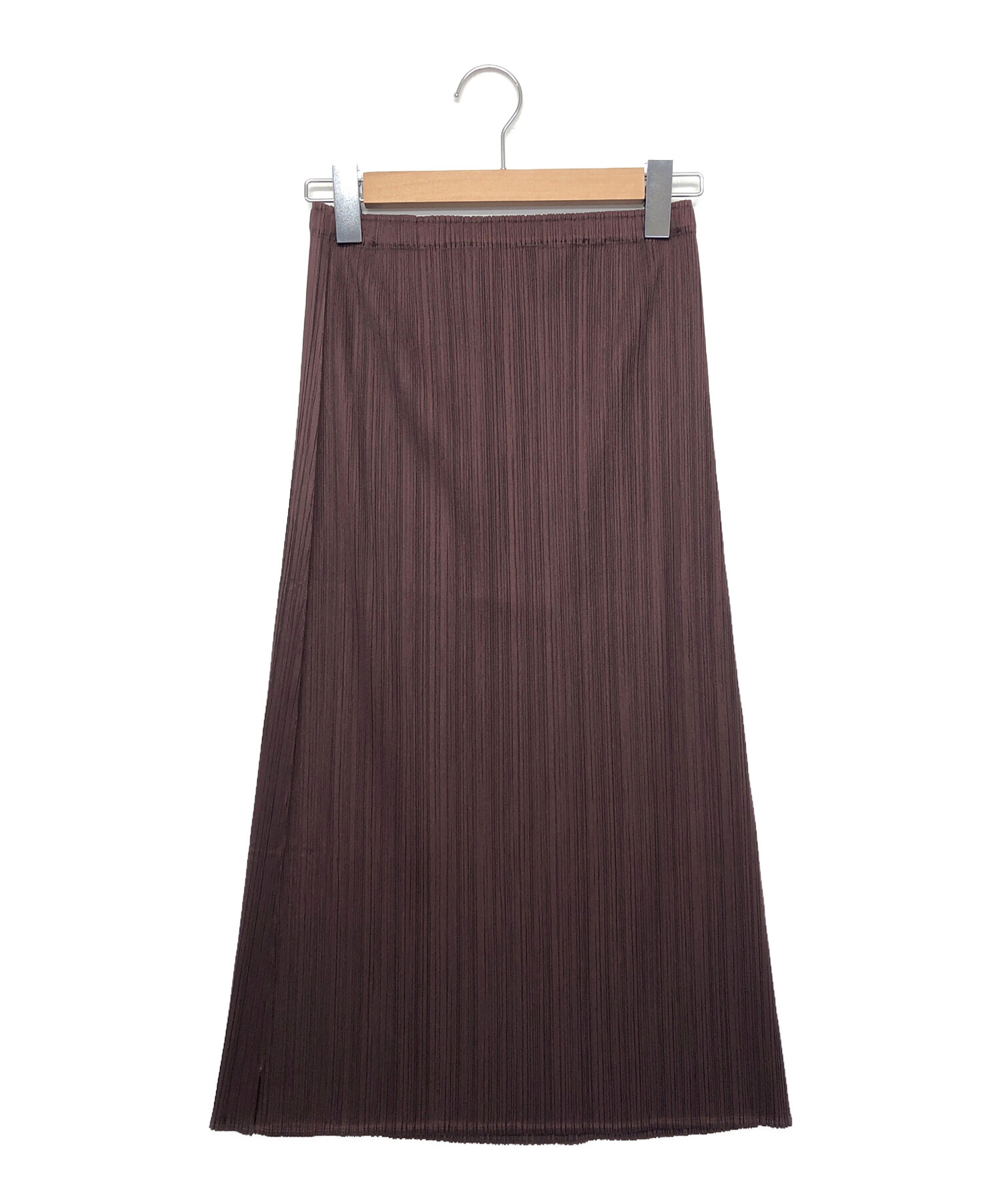 極美品✨PLEATS PLEASE XL プリーツ　総柄　ブラウン　変形 中古・古着通販】PLEATS PLEASE (プリーツプリーズ) プリーツスカート