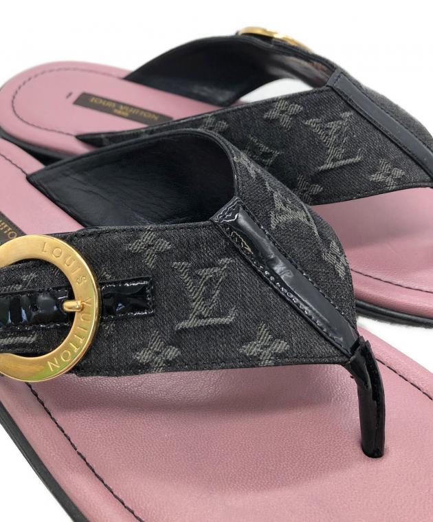 中古・古着通販】LOUIS VUITTON (ルイ ヴィトン) サンダル ブラック
