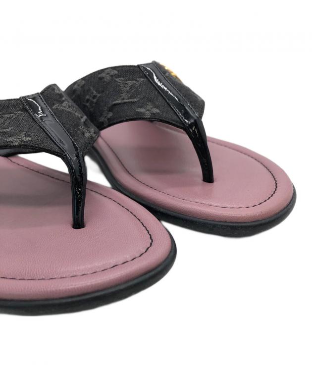 ルイヴィトンサンダル36サイズ　新品未使用　こちらのお値段9月まで 中古・古着通販】LOUIS VUITTON (ルイ ヴィトン) サンダル ブラック