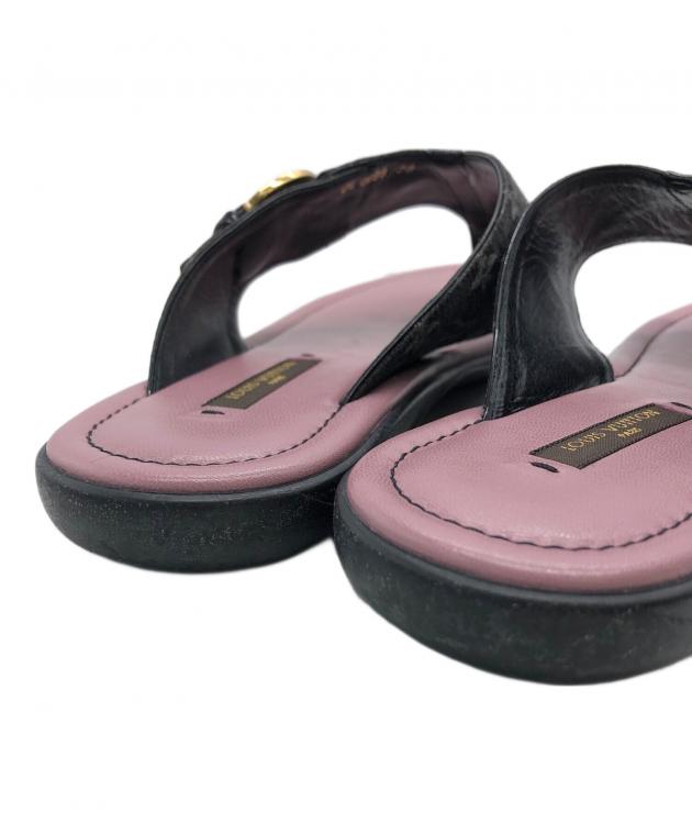 ルイヴィトンサンダル36サイズ　新品未使用　こちらのお値段9月まで 中古・古着通販】LOUIS VUITTON (ルイ ヴィトン) サンダル ブラック