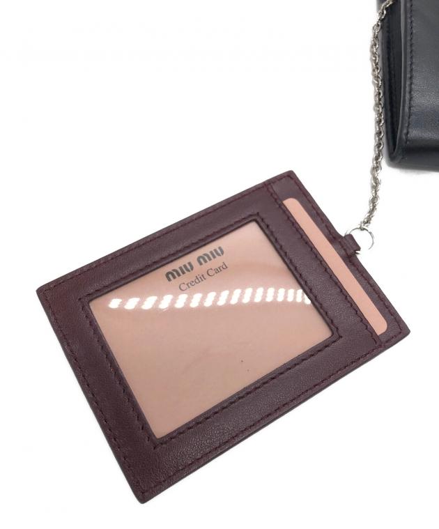 中古・古着通販】MIU MIU (ミュウミュウ) 長財布 ブラック｜ブランド