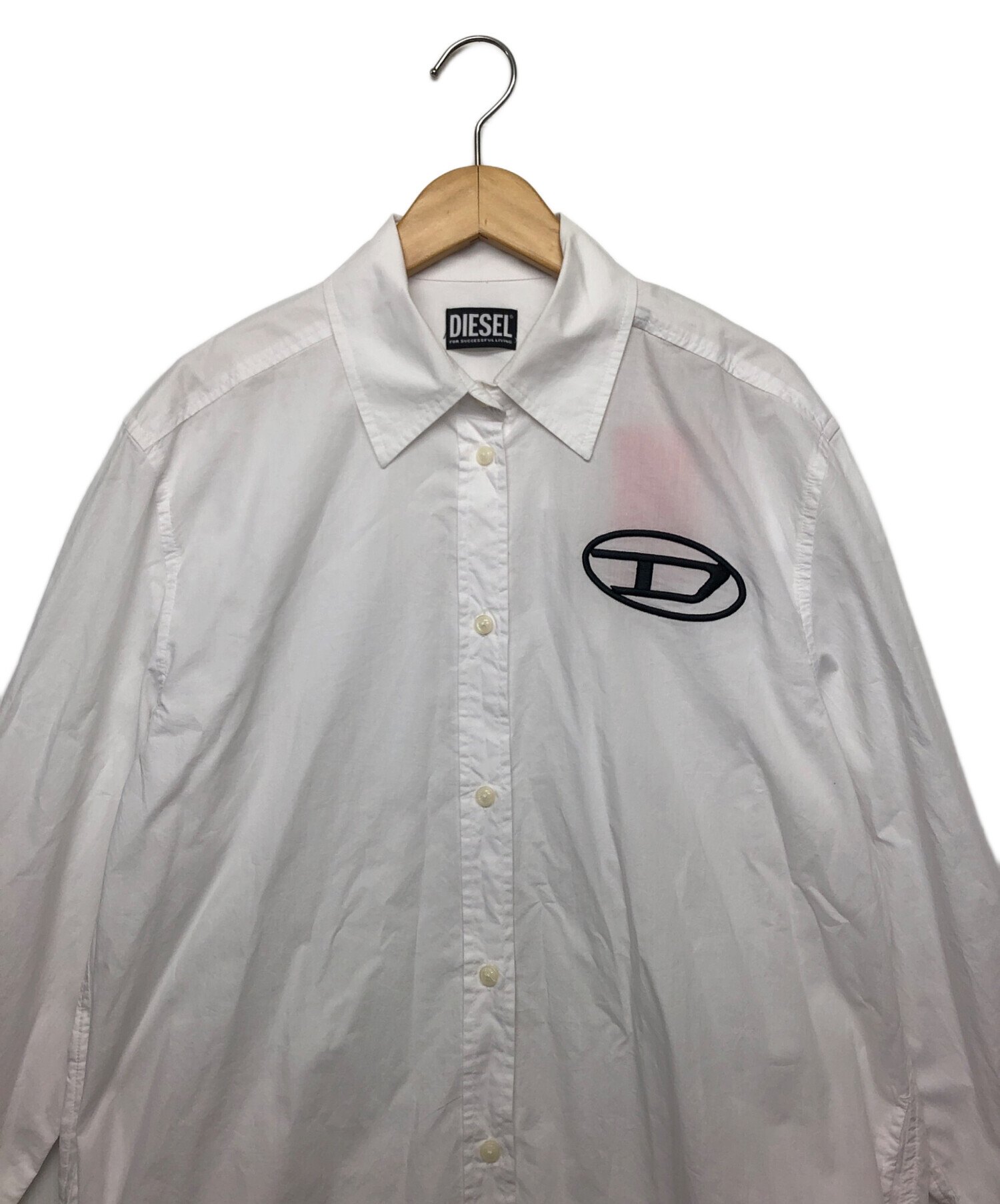 DIESEL フード付きロングワンピースホワイト 中古・古着通販】DIESEL (ディーゼル) 長袖ワンピース ホワイト サイズ