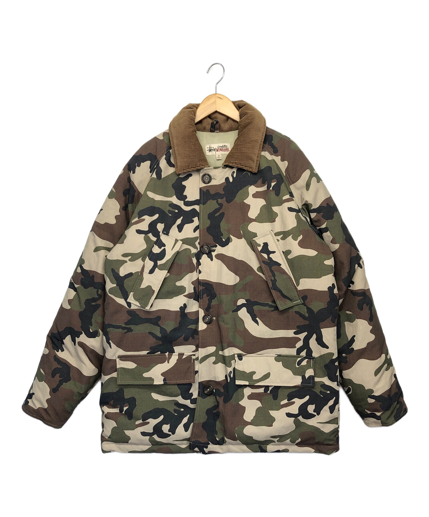 中古・古着通販】stussy (ステューシー) ダウンジャケット グリーン 