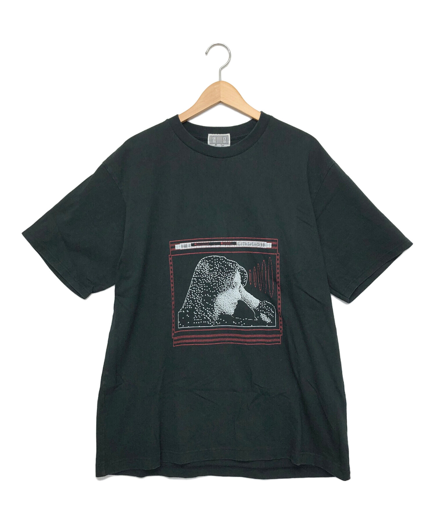 中古・古着通販】C.E (シーイー) プリントTシャツ ブラック サイズ:L 