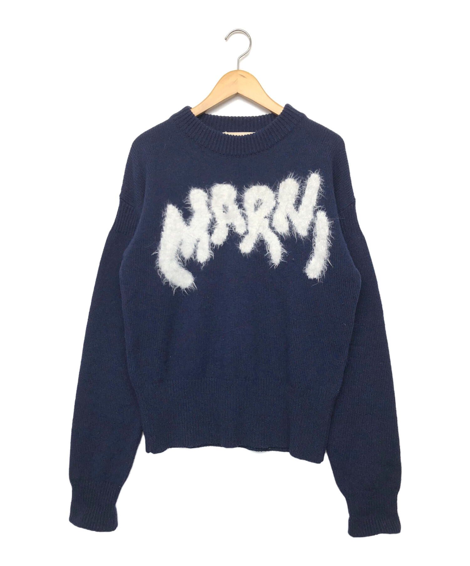中古・古着通販】MARNI (マルニ) 厚手ニット ネイビー サイズ:46 