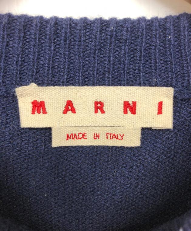 中古・古着通販】MARNI (マルニ) 厚手ニット ネイビー サイズ:46