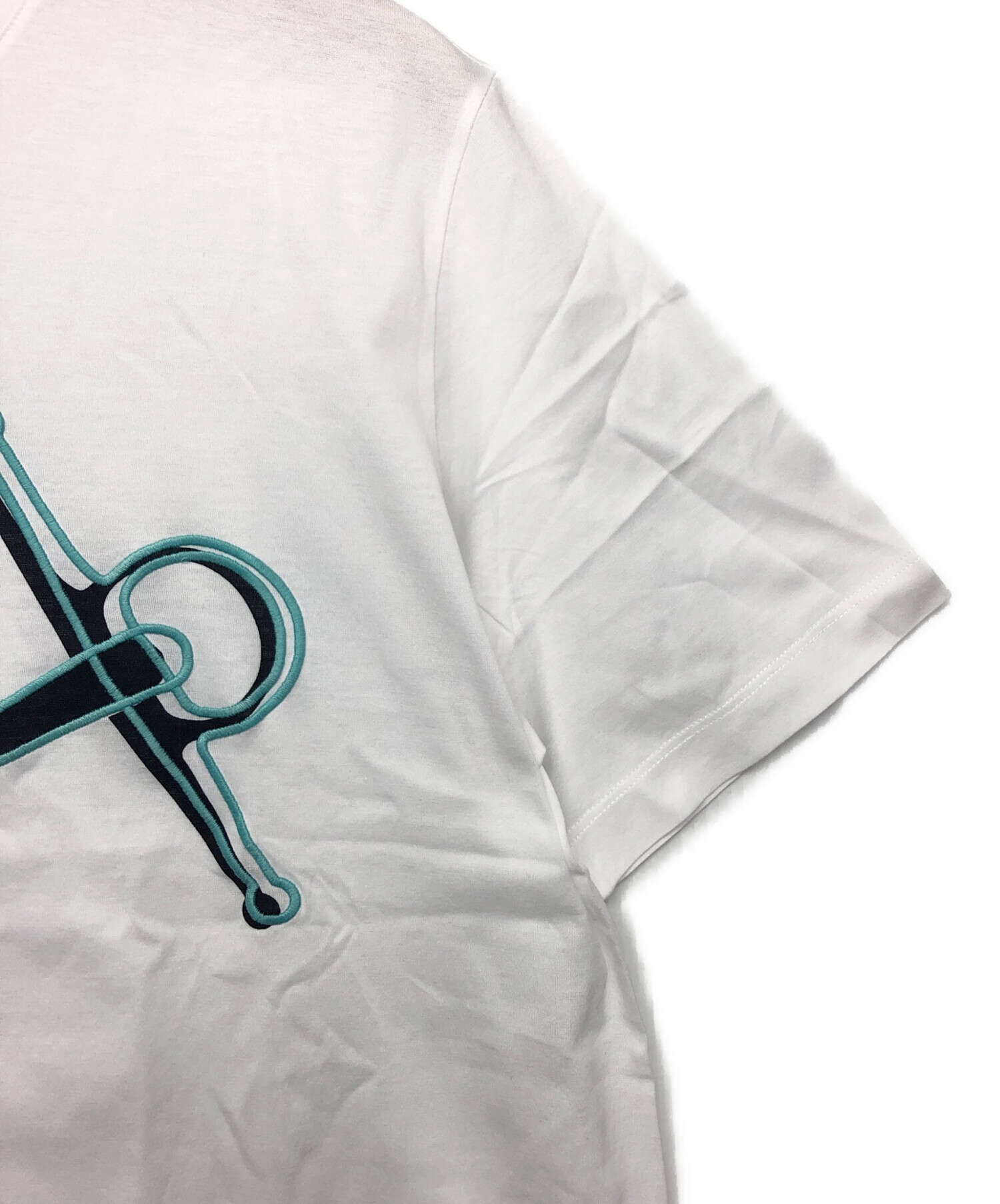 中古・古着通販】HERMES (エルメス) プリント刺繍tシャツ ホワイト