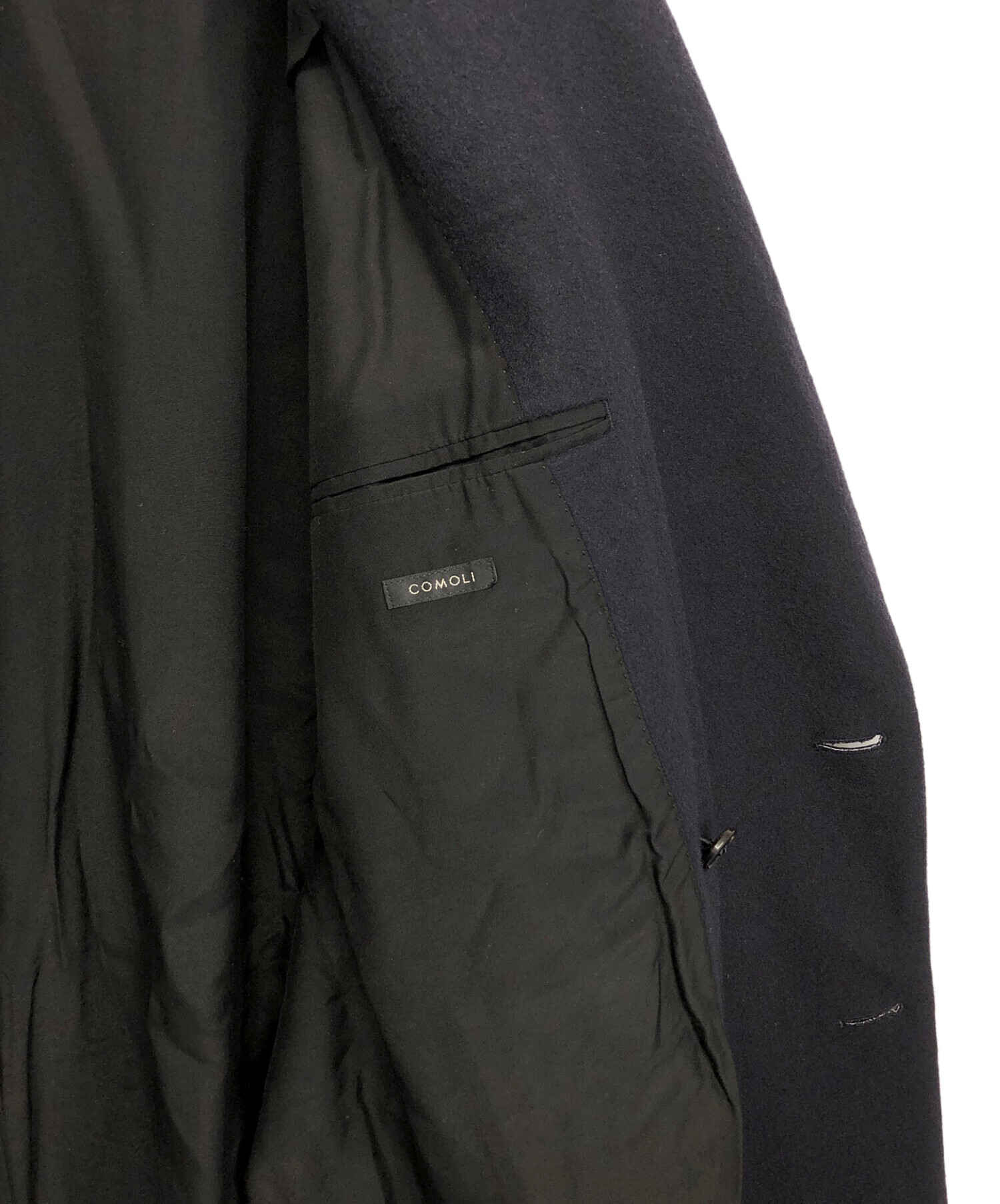 タグ　未使用品⭐︎comoli カシミア100 シルク100 チェスターコート S COMOLI (コモリ) 製品染 カシミヤ チェスターコート