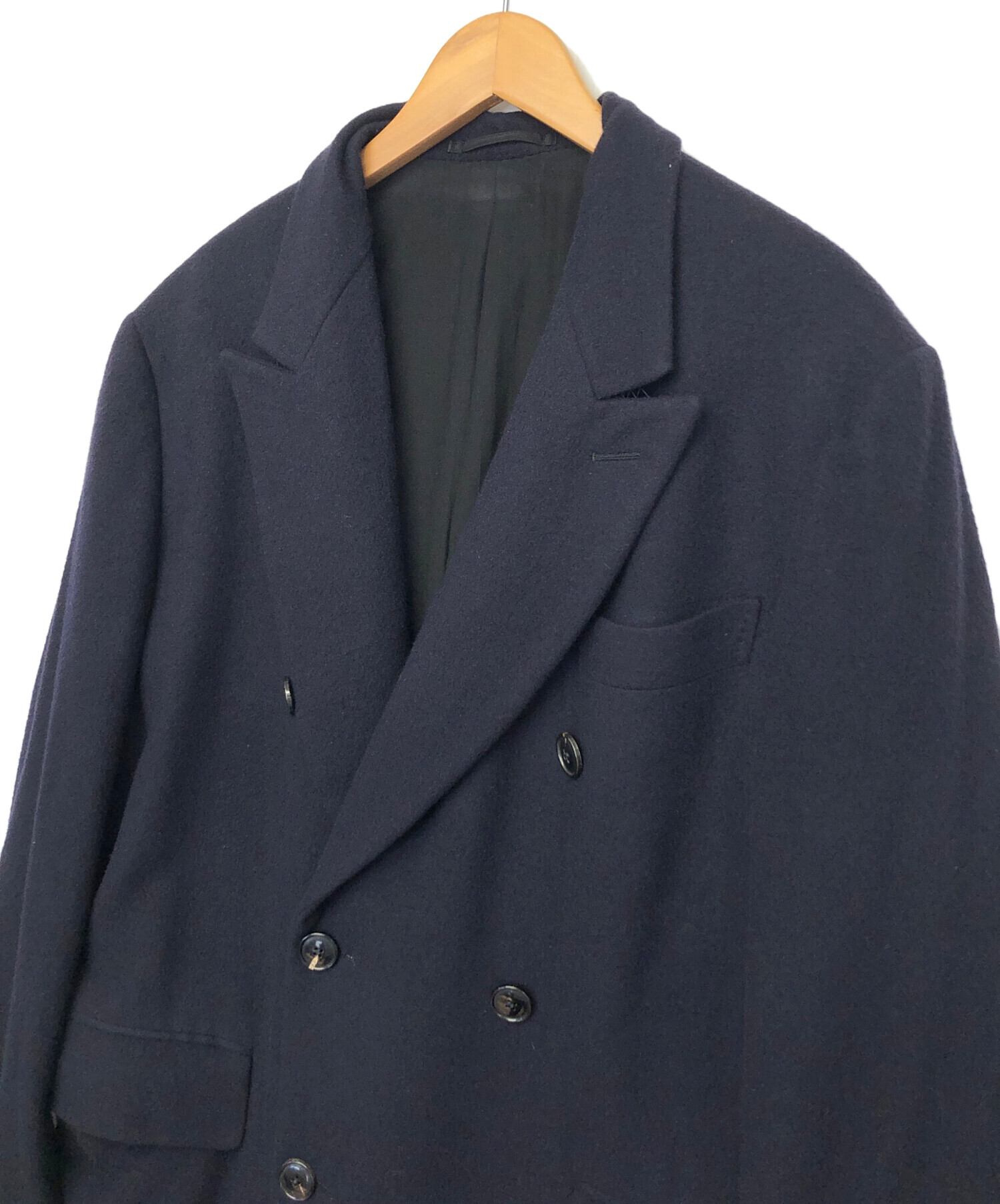 未使用品 COMOLI 22aw カシミヤダブルチェスターコート ネイビー　2 中古・古着通販】COMOLI (コモリ) カシミヤ ダブルチェスターコート