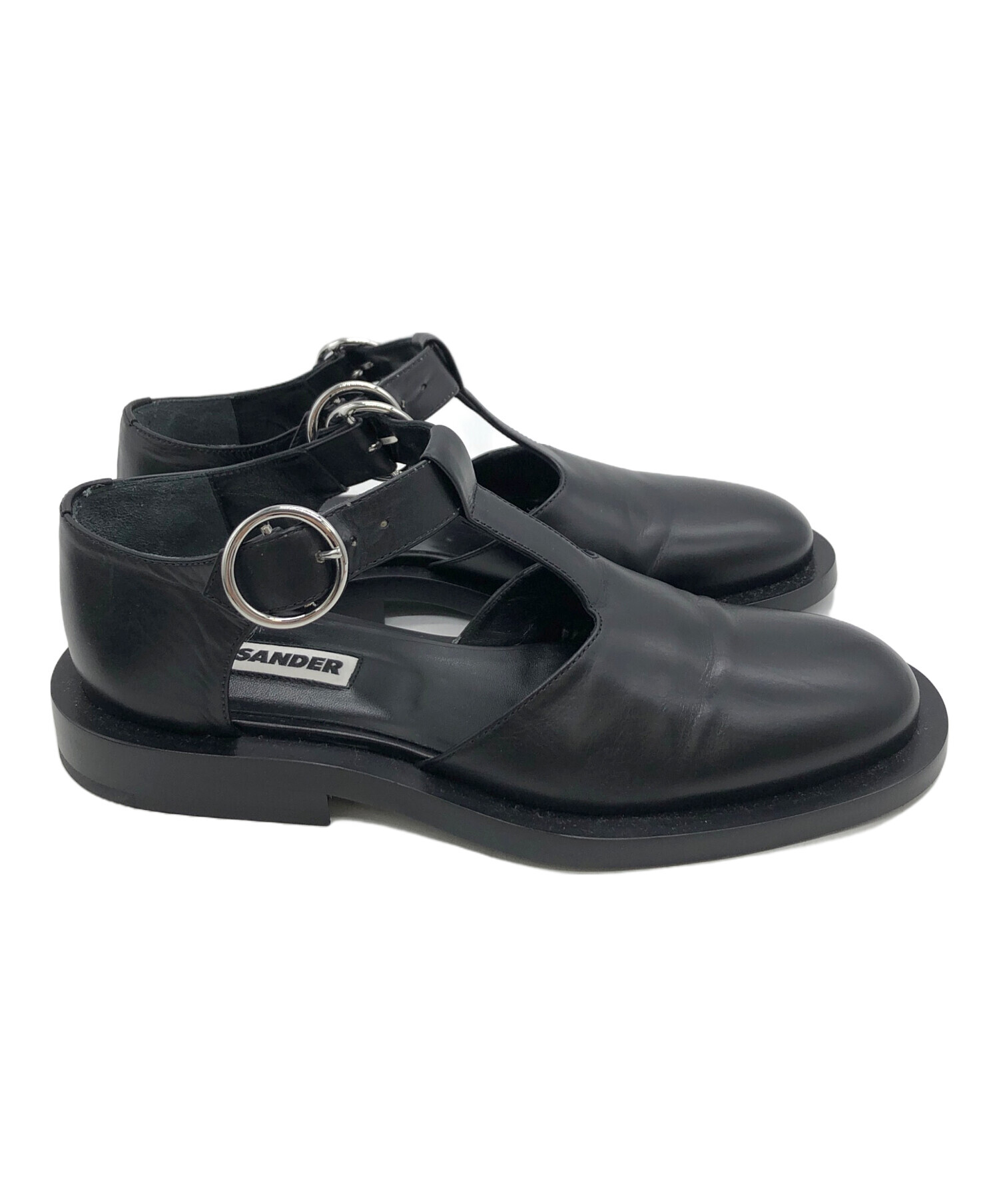 中古・古着通販】JIL SANDER (ジルサンダー) サンダル ブラック サイズ 