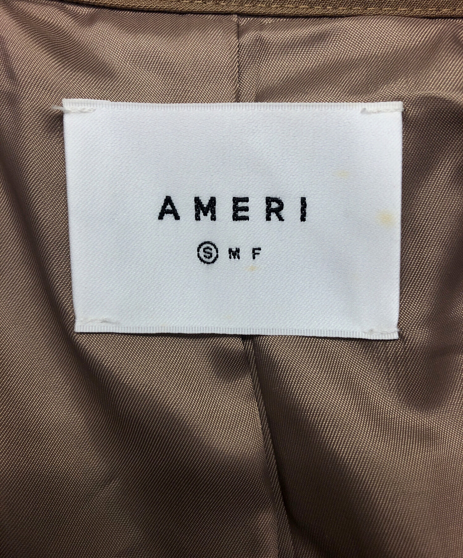 中古・古着通販】AMERI (アメリ) ライダースドッキングコート ベージュ