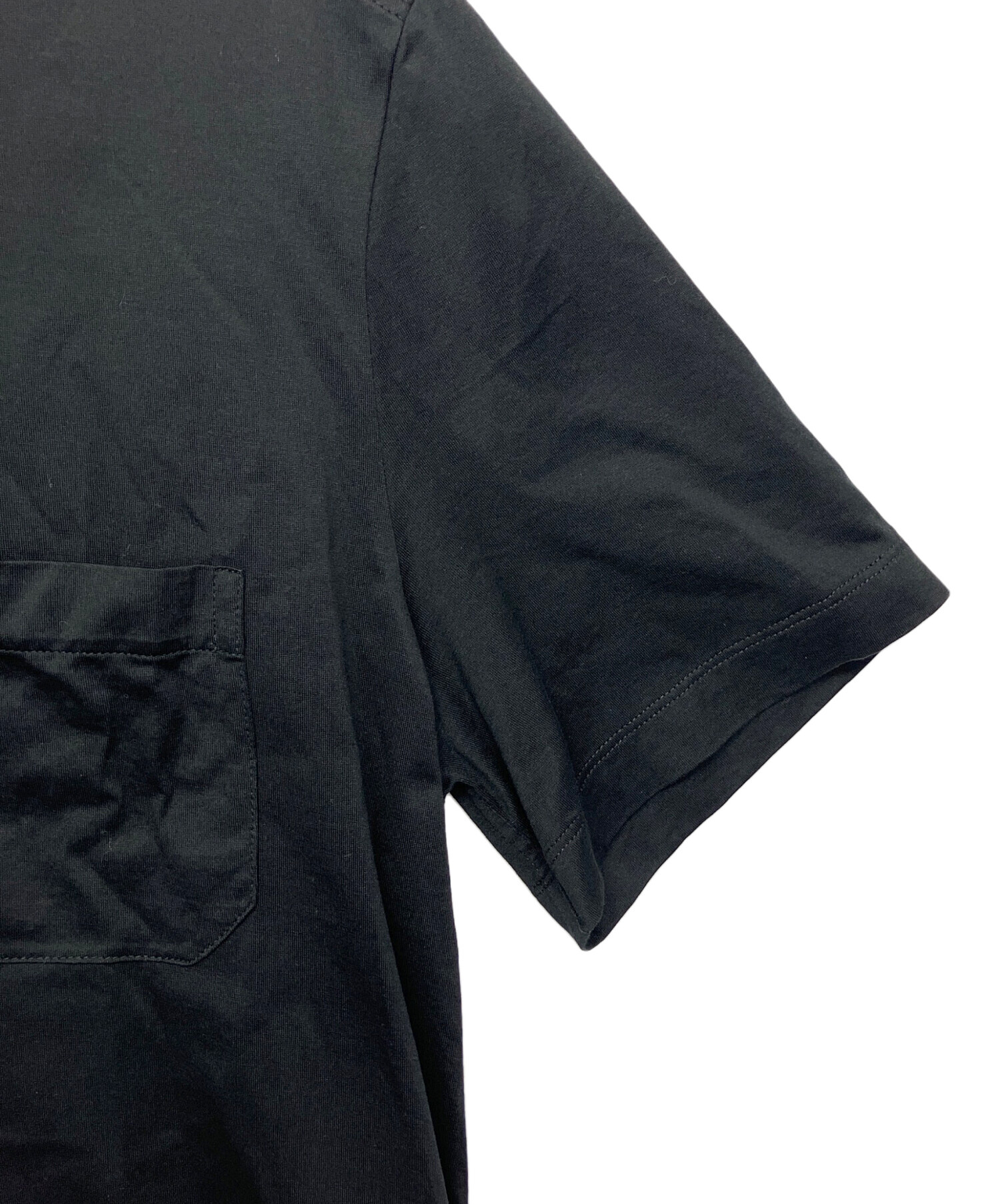 中古・古着通販】HERMES (エルメス) ポケットTシャツ ブラック サイズ 