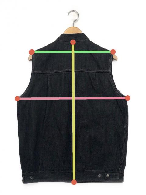 中古・古着通販】WEST RIDE (ウエストライド) デニムベスト ブラック