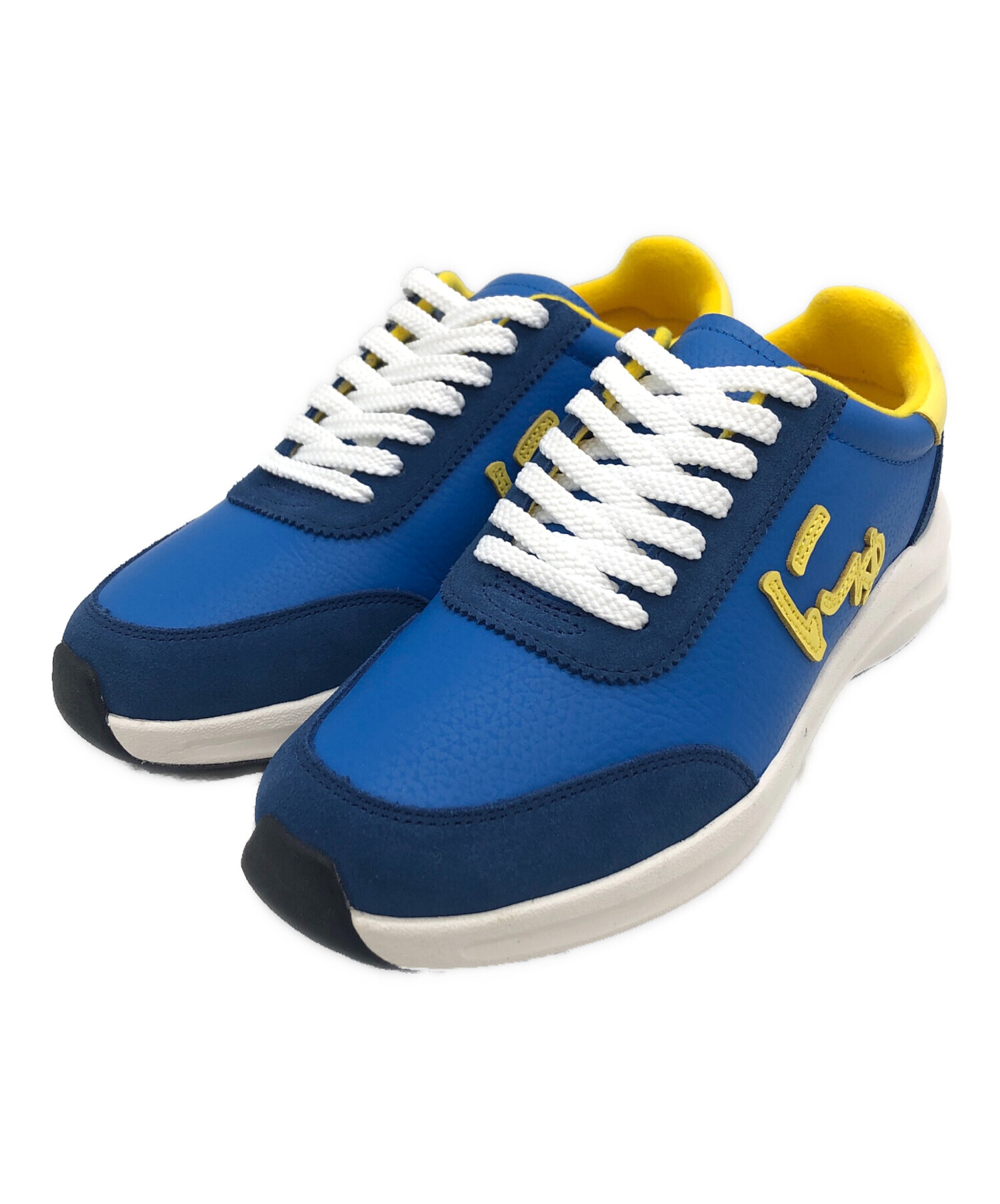 SANGACIO スニーカー 青/黄 中古・古着通販】Sangacio (サンガッチョ) ローカットスニーカー
