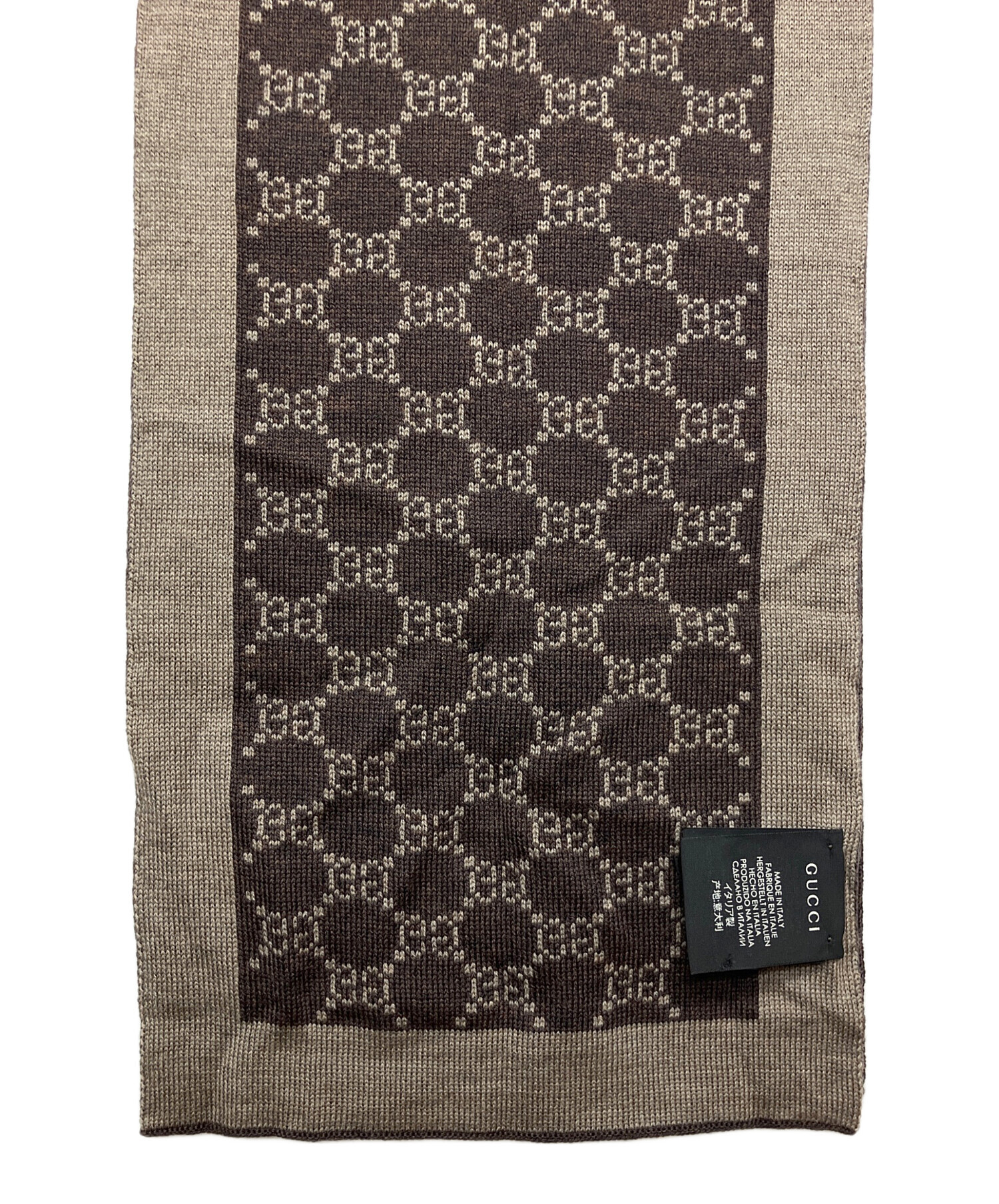 中古・古着通販】GUCCI (グッチ) マフラー ブラウン サイズ:FREE