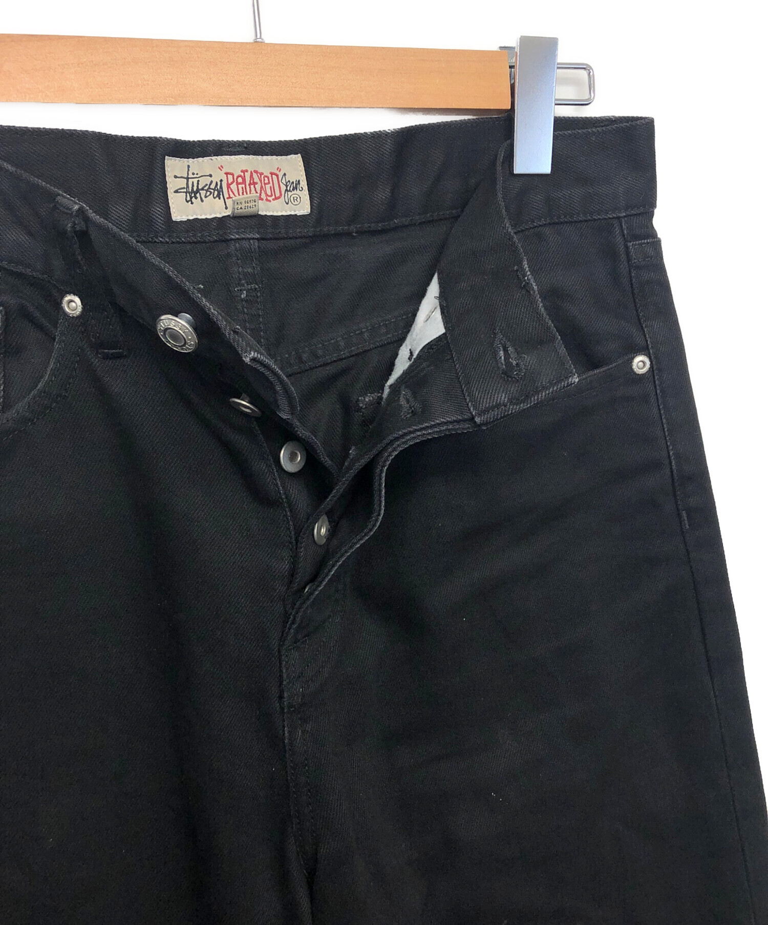 中古・古着通販】stussy (ステューシー) ブラックデニム ブラック 