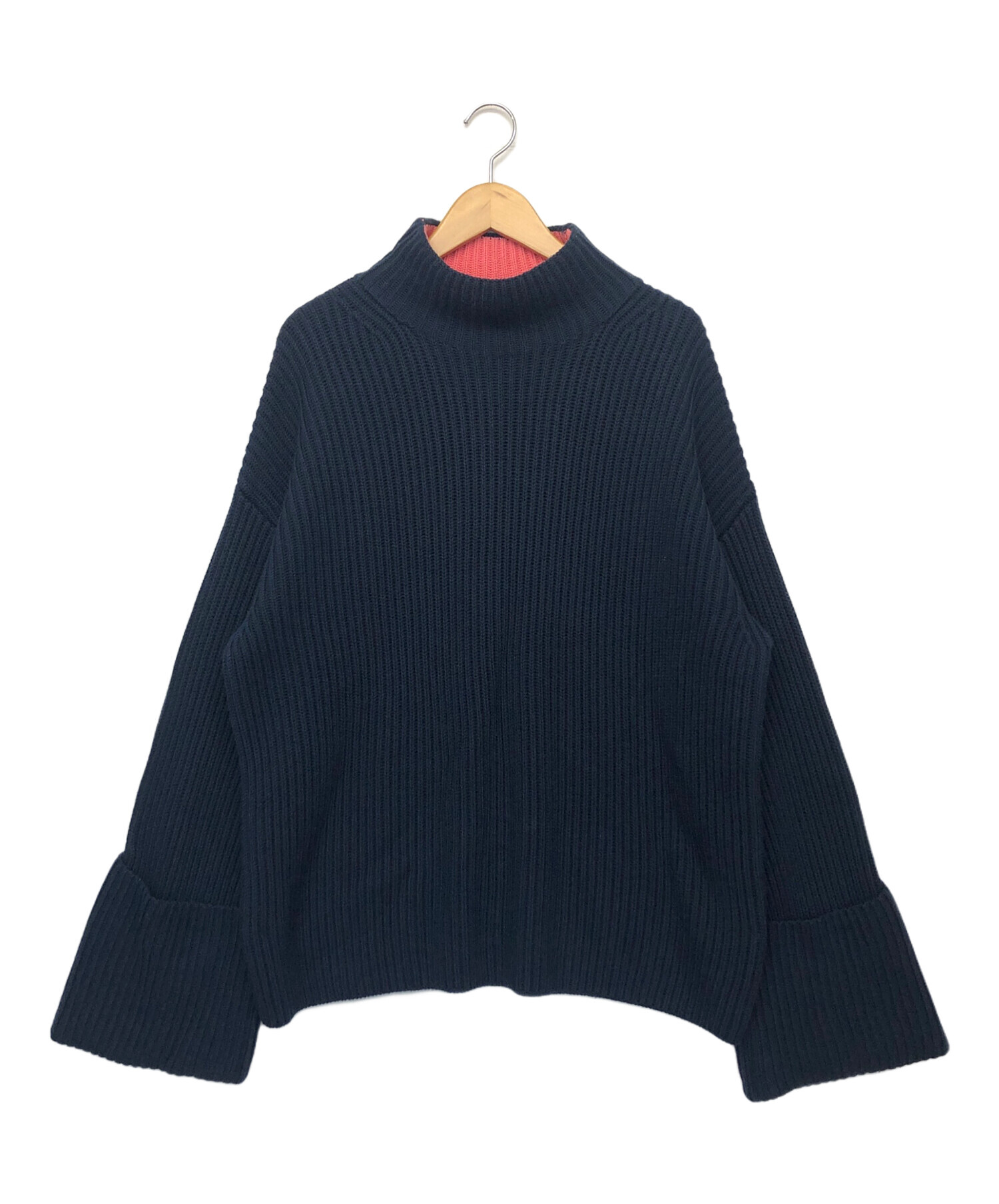 中古・古着通販】BURBERRY (バーバリー) 厚手ニット ネイビー サイズ:M