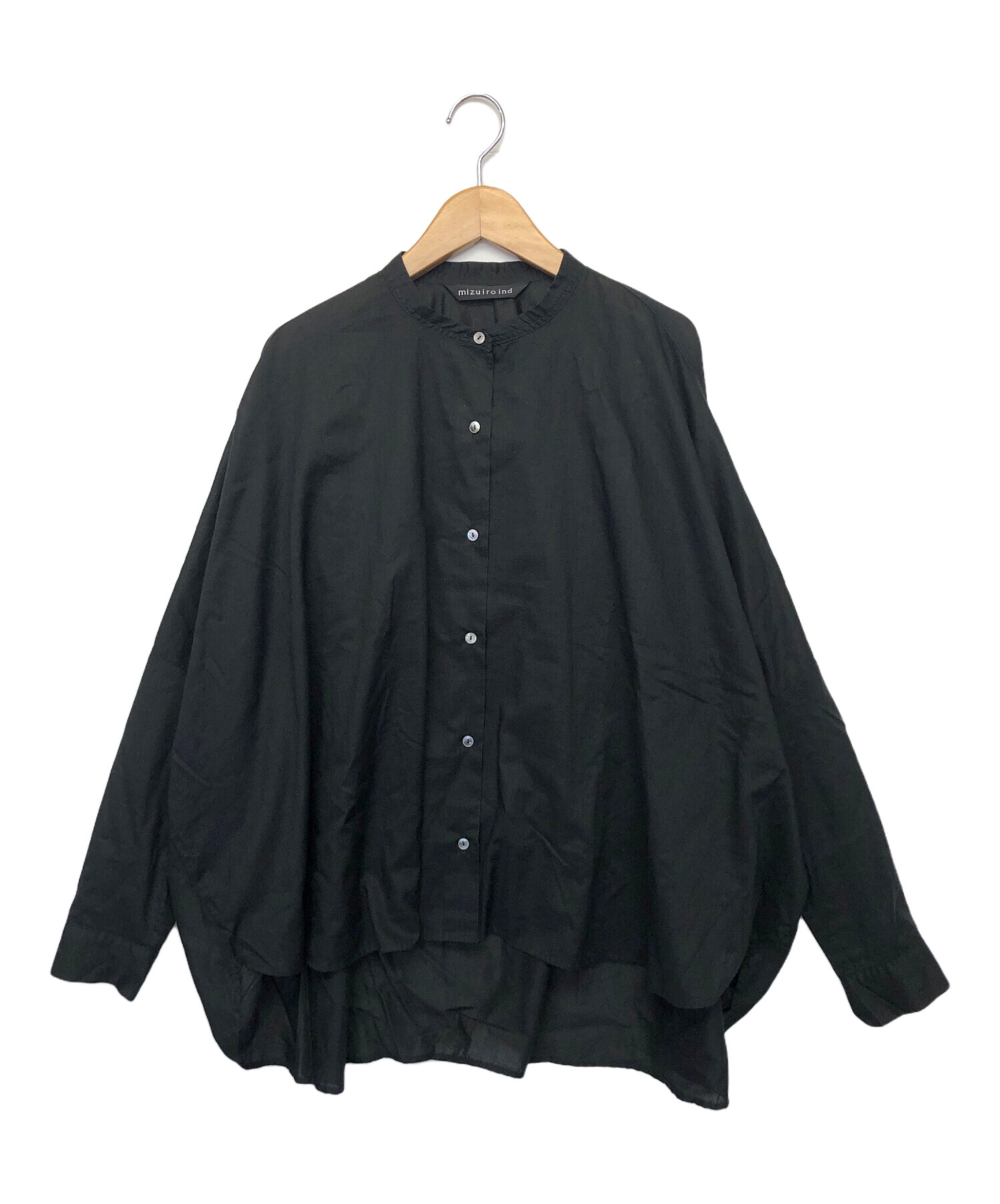 中古・古着通販】mizuiro-ind (ミズイロインド) 長袖シャツ ブラック 