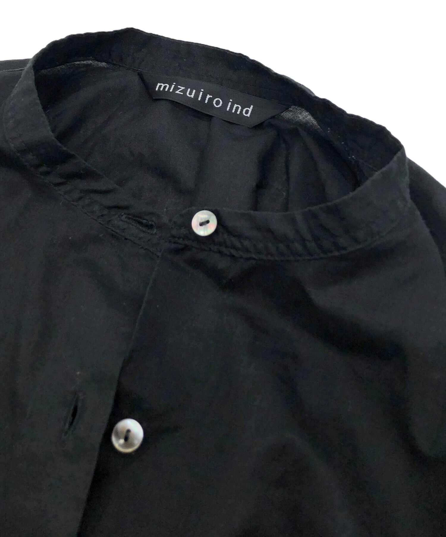 中古・古着通販】mizuiro-ind (ミズイロインド) 長袖シャツ ブラック 