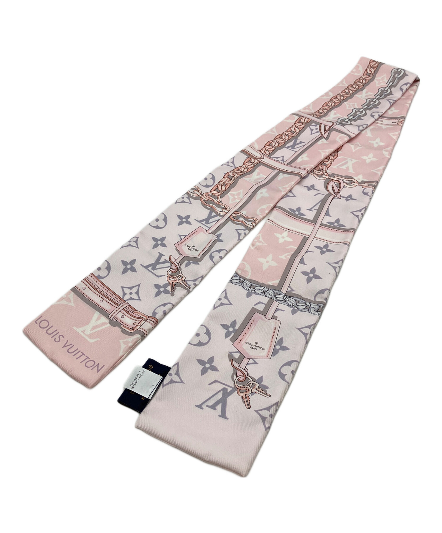 LOUIS VUITTON スカーフ ストライプ・モノグラム 中古・古着通販】LOUIS VUITTON (ルイ ヴィトン) モノグラム スカーフ