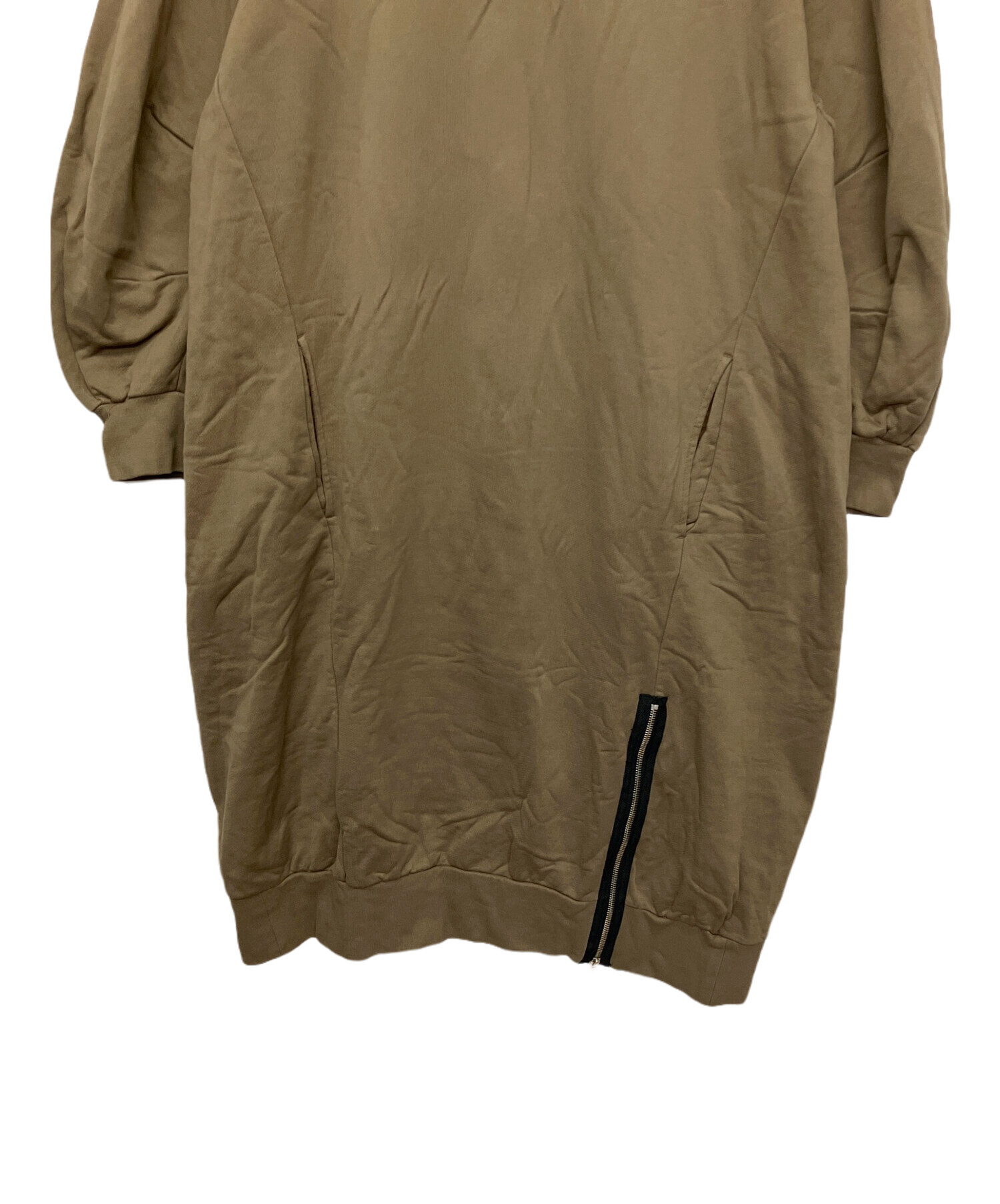 中古・古着通販】ZUCCA (ズッカ) スウェットワンピース ベージュ