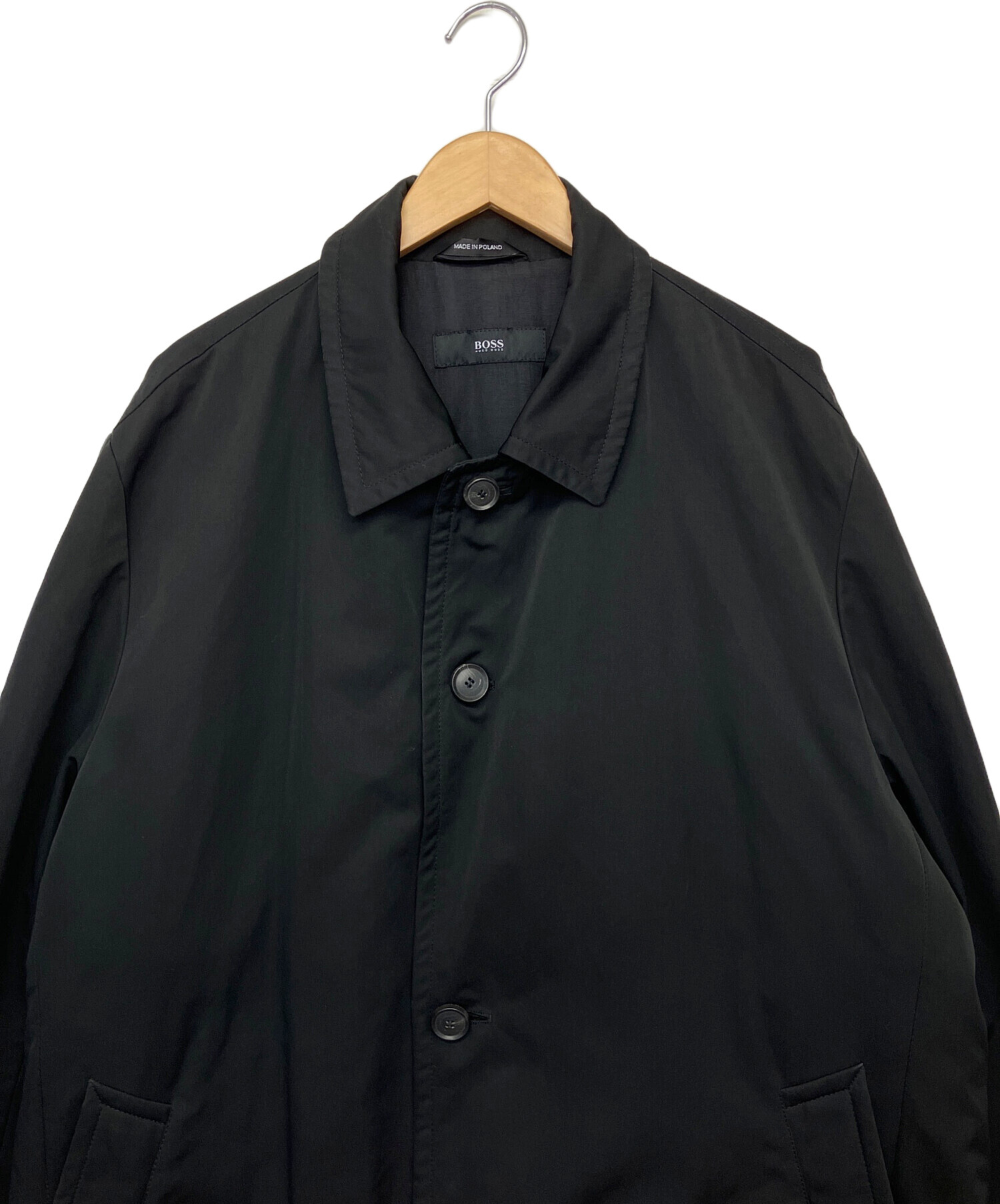 中古・古着通販】BOSS (ボス) ステンカラーコート ブラック サイズ:46R