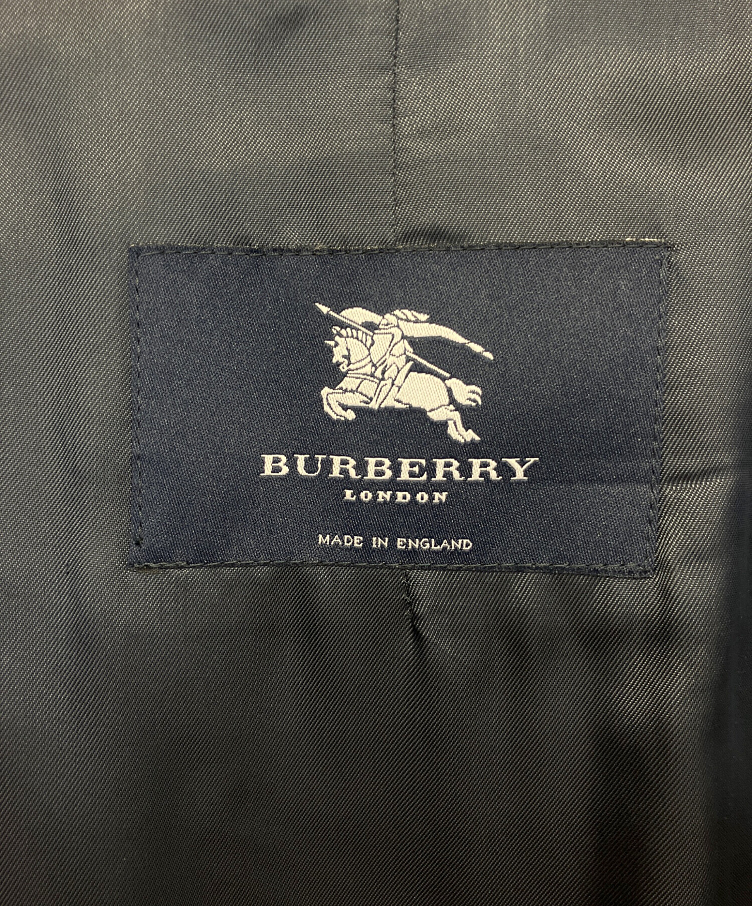 中古・古着通販】BURBERRY (バーバリー) ステンカラーコート ネイビー