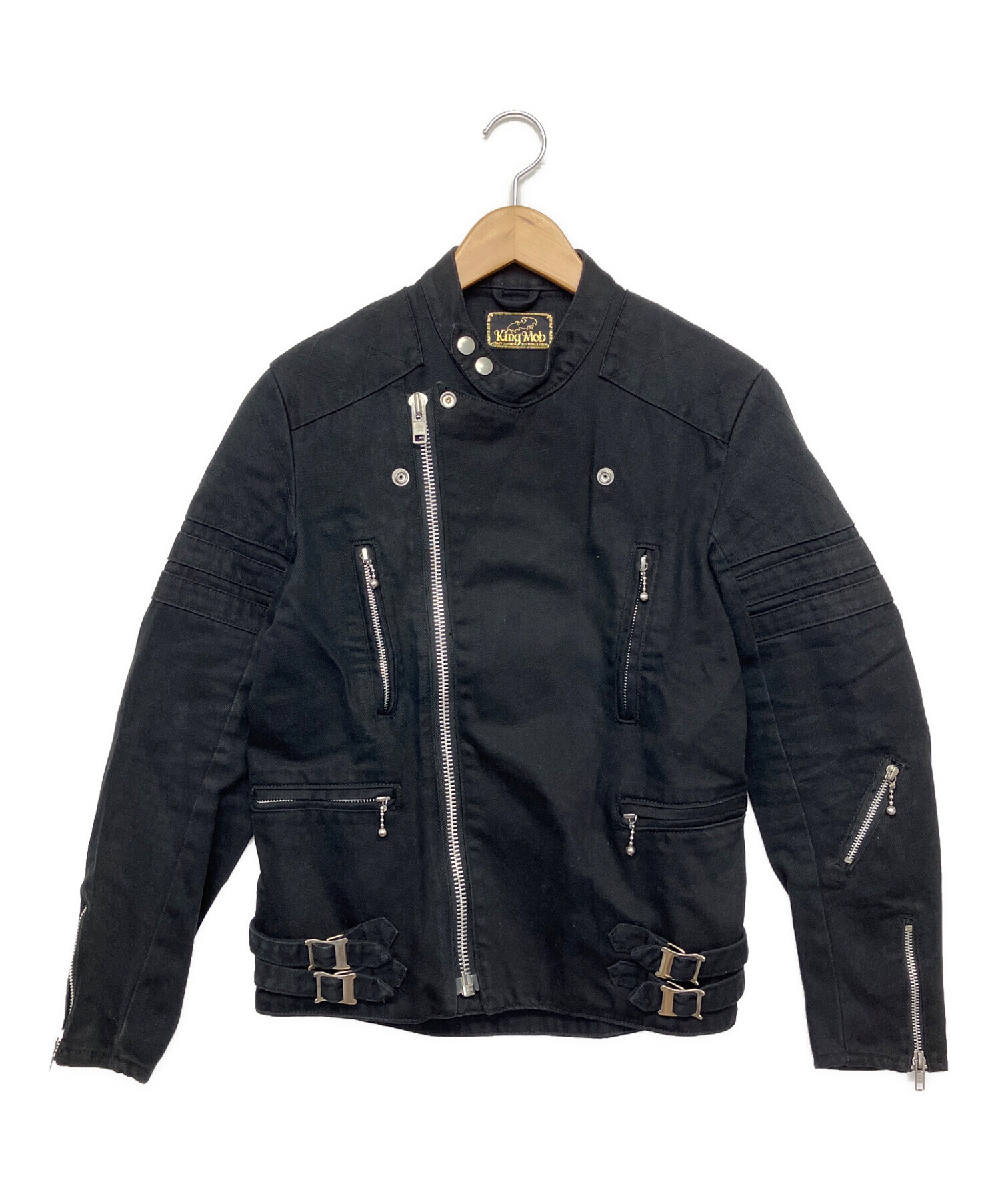 【英国製】KING MOB ライダース　サイズ:S キングモブ　LJM-9タイプ 中古・古着通販】KING MOB (キングモブ) ライダースジャケット