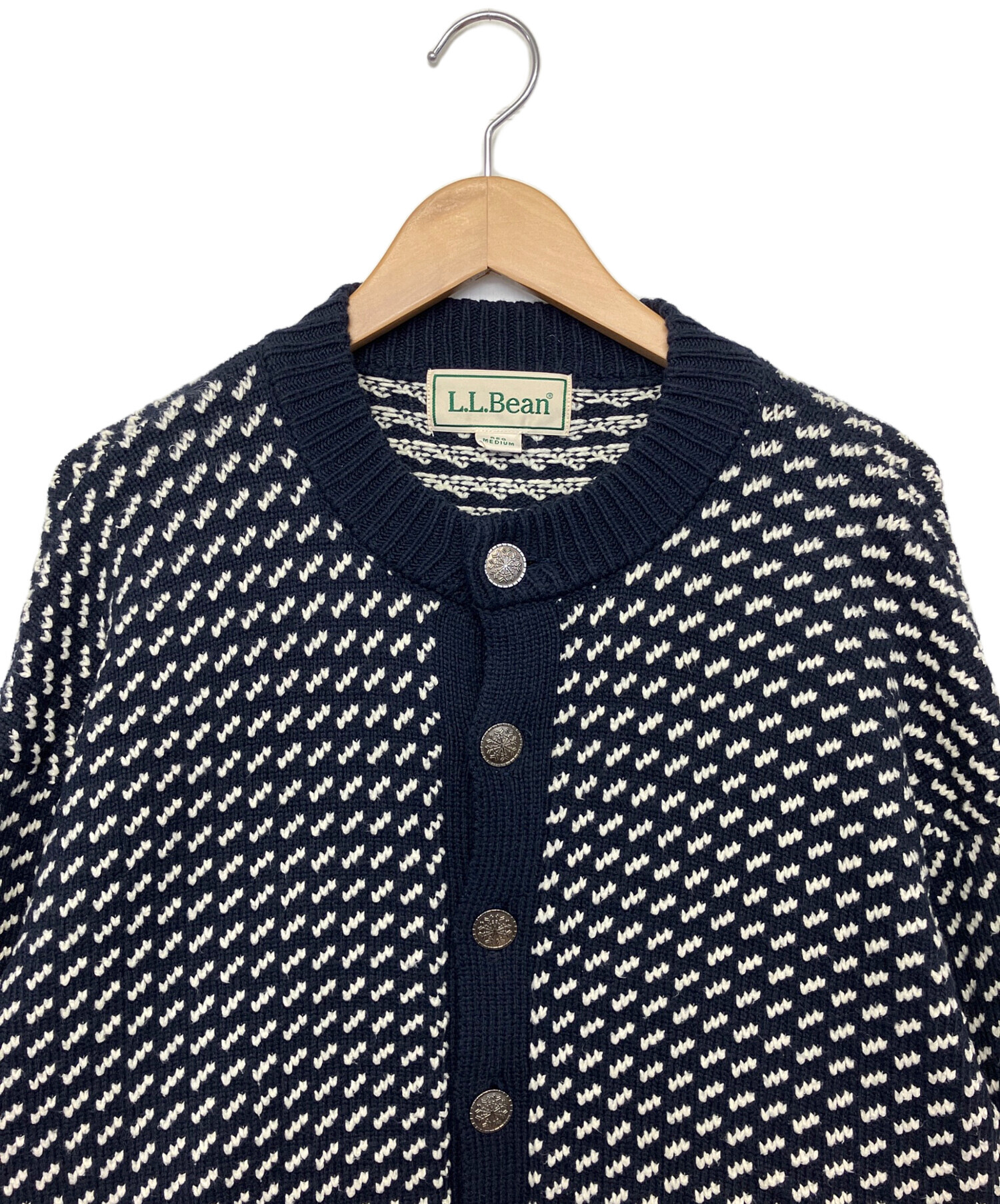 中古☆カーディガン☆ネイビー☆厚手☆ 中古・古着通販】L.L.Bean (エルエルビーン) 厚手カーディガン