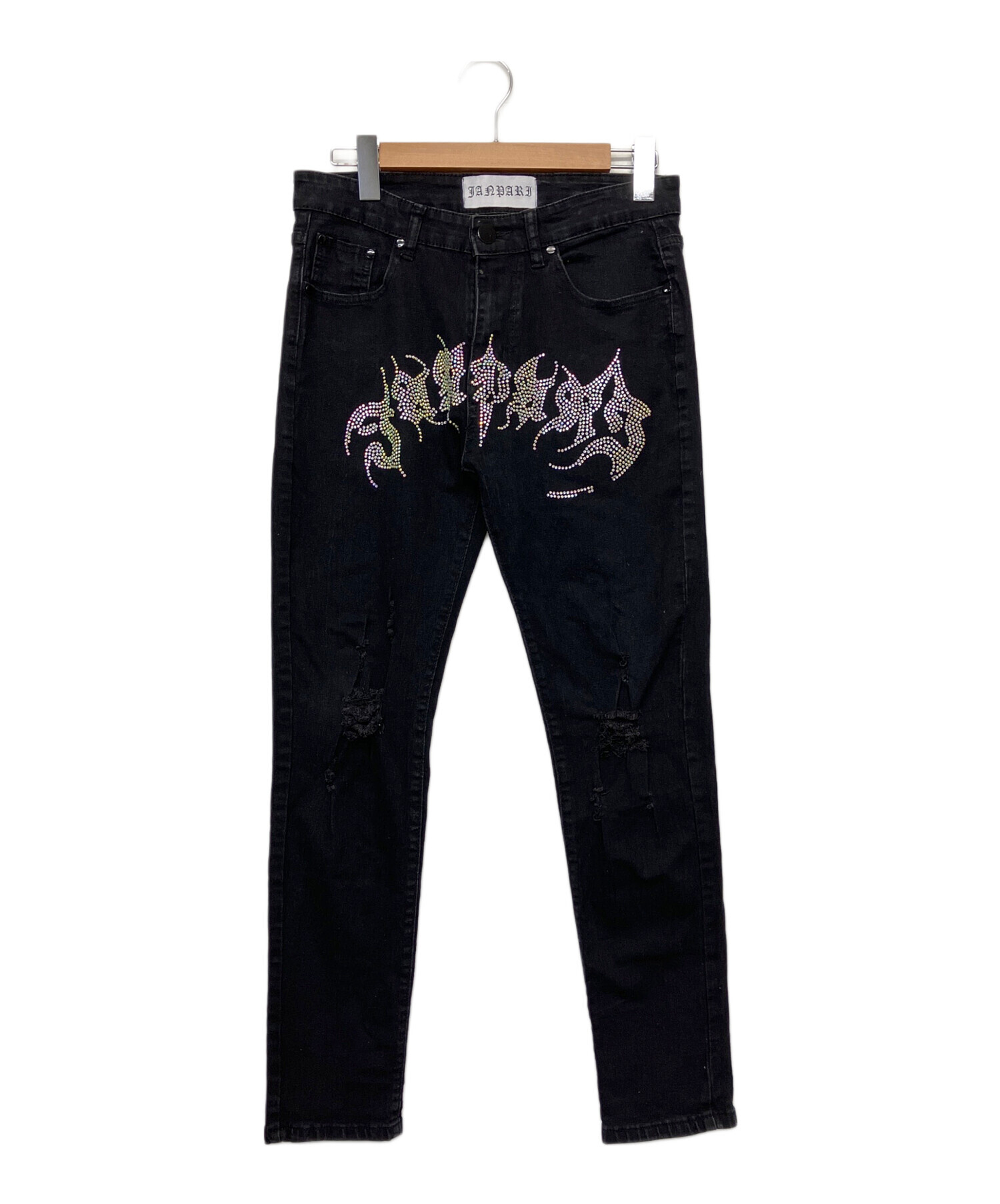 中古・古着通販】JANPARI (JANPARI) デニムパンツ ブラック サイズ 