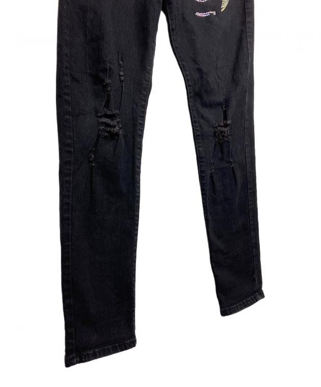 【未使用 / JANPARI】ジャンパリ ダメ－ジ加工ジ－ンズ デニム メンズ 中古・古着通販】JANPARI (JANPARI) デニムパンツ ブラック サイズ