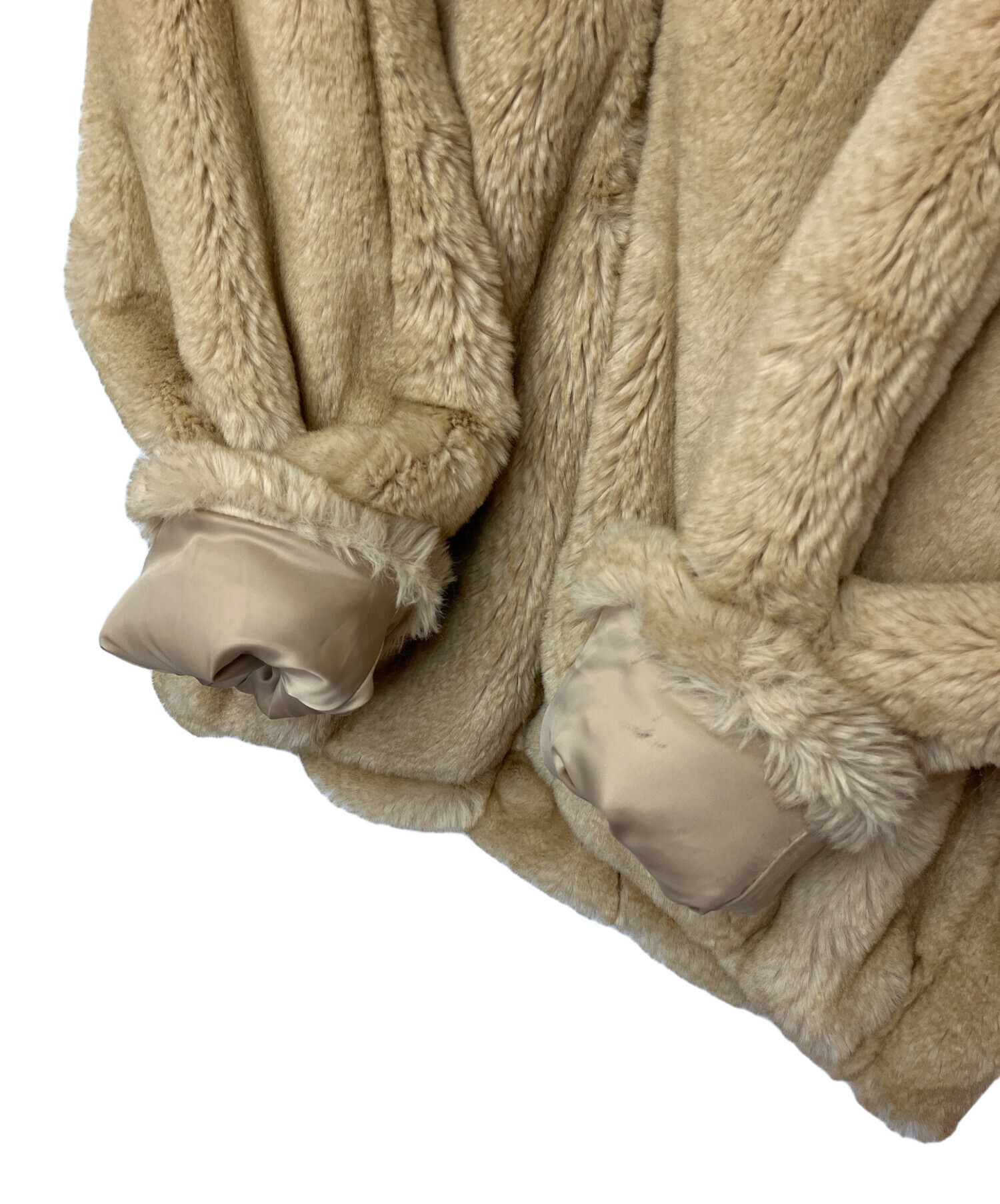 中古・古着通販】e/s (エマスライ) フェイクファージャケット ベージュ