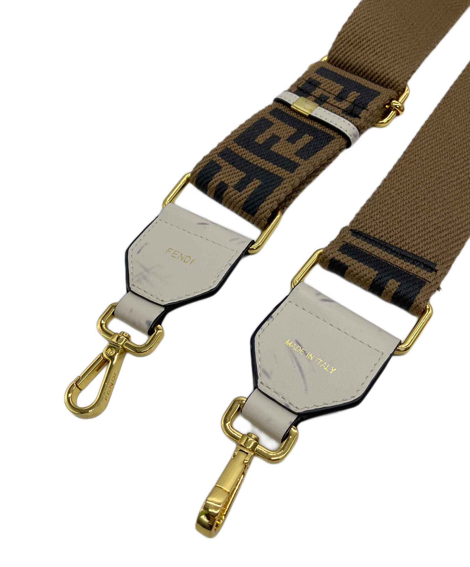 FENDI ショルダーストラップのみ 肩かけ用ベルト 焦げ茶 斜め掛け FENDI ショルダーストラップのみ 肩かけ用ベルト 焦げ茶 斜め