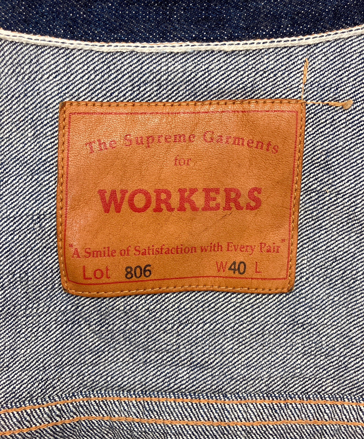 中古・古着通販】WORKERS (ワーカーズ) Lot 806 Denim Jacket デニム 